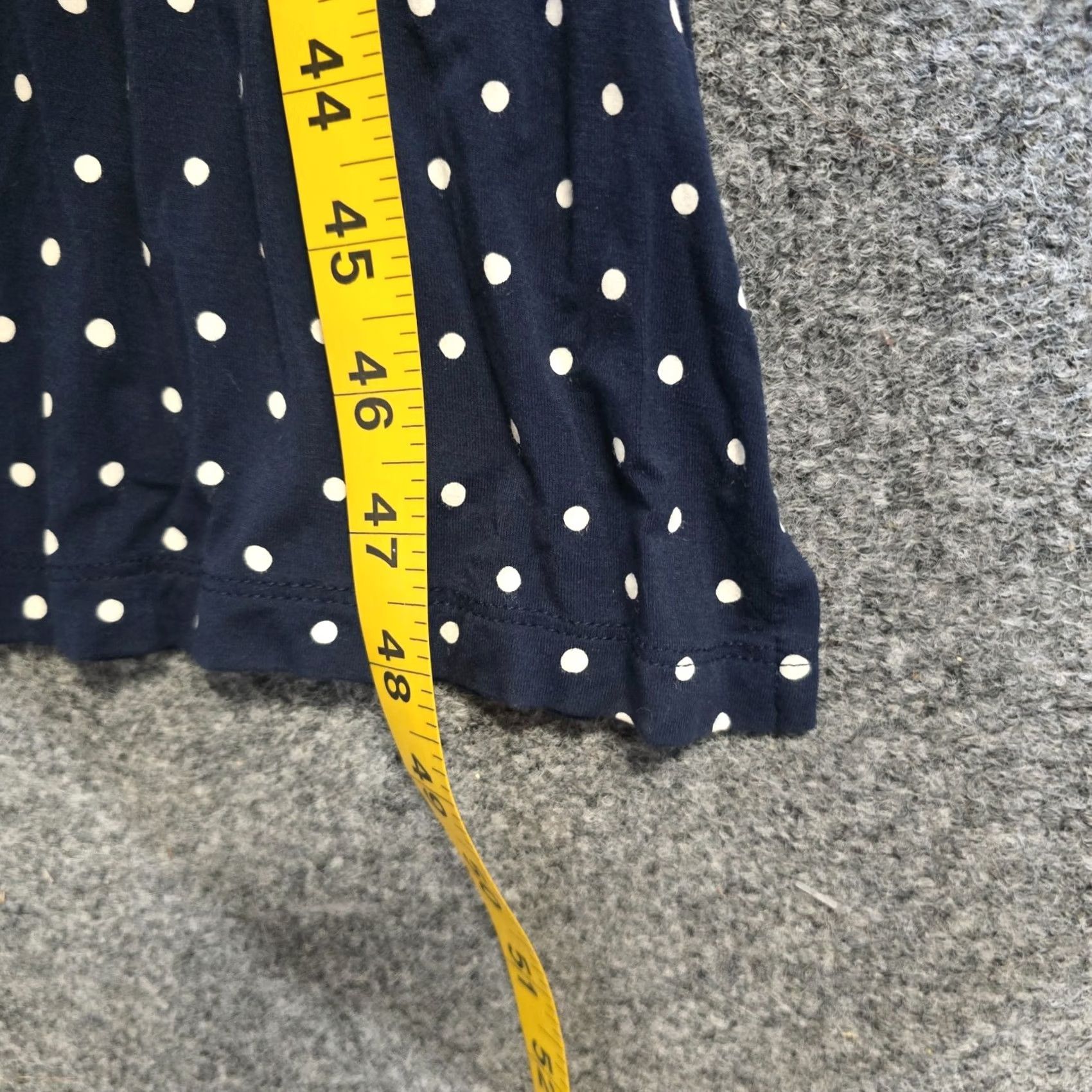 Vintage LL Bean Dress Womens Size Small Petite Blue Polka Dot Summer Knit V Neck Stretch XS? Wait Size S / US 4 / IT 40 - 5 Thumbnail