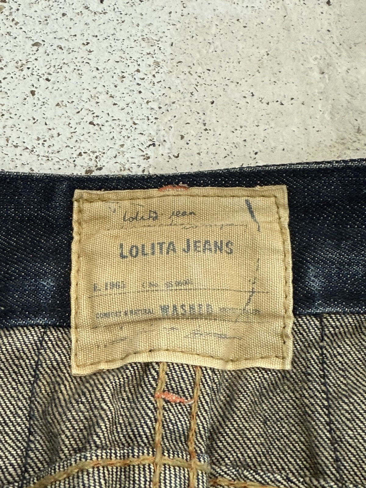 Japanese Brand Lolita Dark Mudwash Whisker Embroidery Flare Denim Pants Size US 27 - 21 Thumbnail