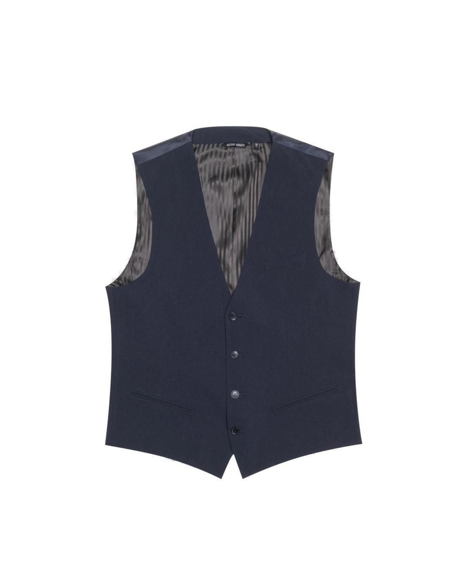 image of Antony Morato Buttoned Sleeveless Gilet in Blue, Men's (Size XL)