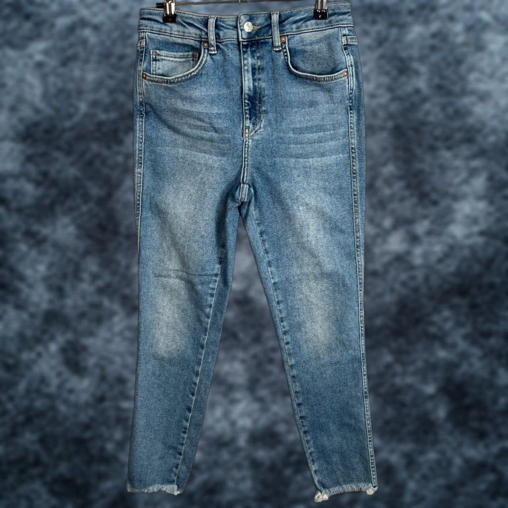 Vintage VINTAGE We The Free Jeans Womens 29 Blue Distressed Ankle Skinny Cotton Blend denim Size 29" - 1 Thumbnail