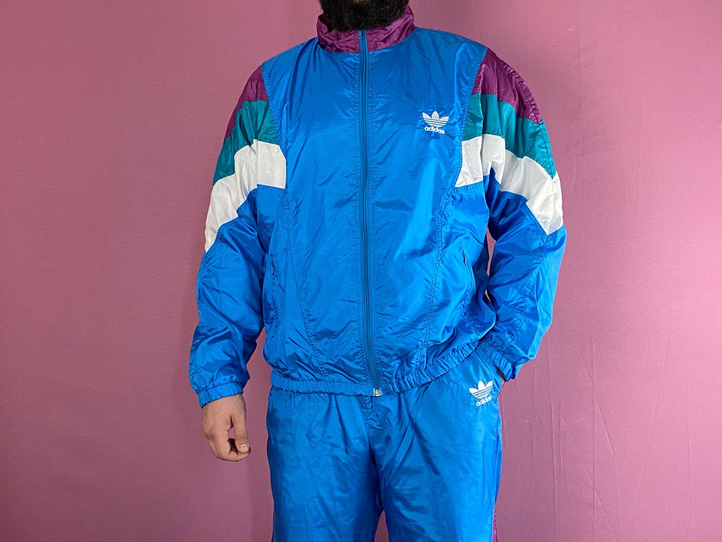 Adidas 90s Adidas Originals Vintage Men's Tracksuit Set - L Size US L / EU 52-54 / 3 - 6 Thumbnail