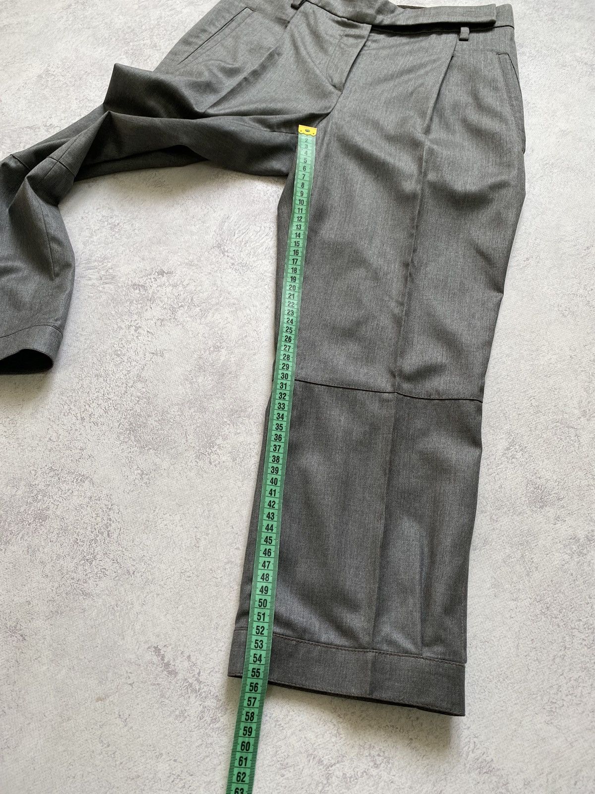 Brunello Cucinelli Gunex By Brunello Cucinelli Grey Wool Cropped Trousers Pants Size 27" / US 4 / IT 40 - 18 Thumbnail