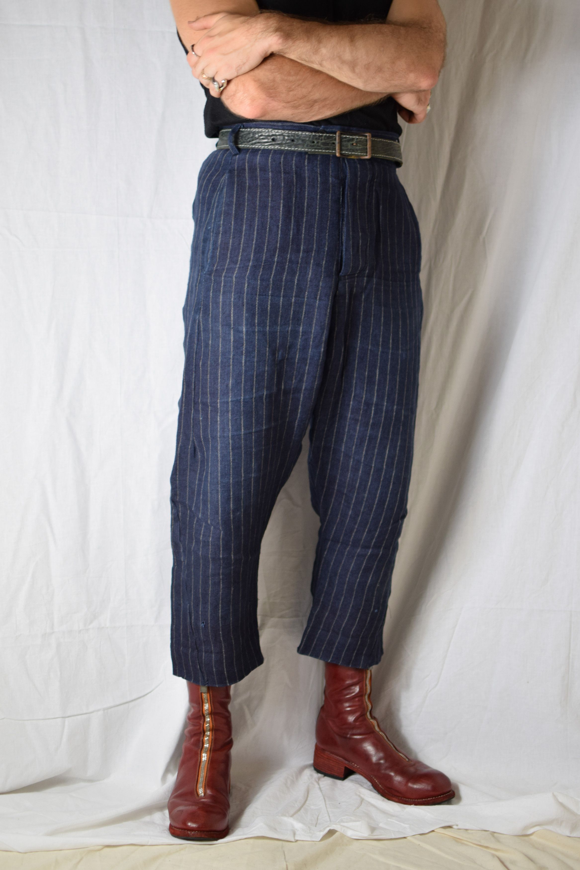 image of Song For The Mute Stfm Sample Striped Pants in Blue, Men's (Size 32)