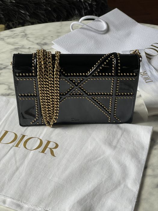 Dior Studded Diorama Crossbody Bag/Wallet Grailed