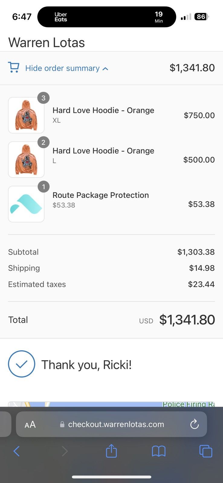 Warren Lotas Warren Lotas - Hard Love Hoodie - The Chose Few Exclusive XL Size US XL / EU 56 / 4 - 3 Thumbnail