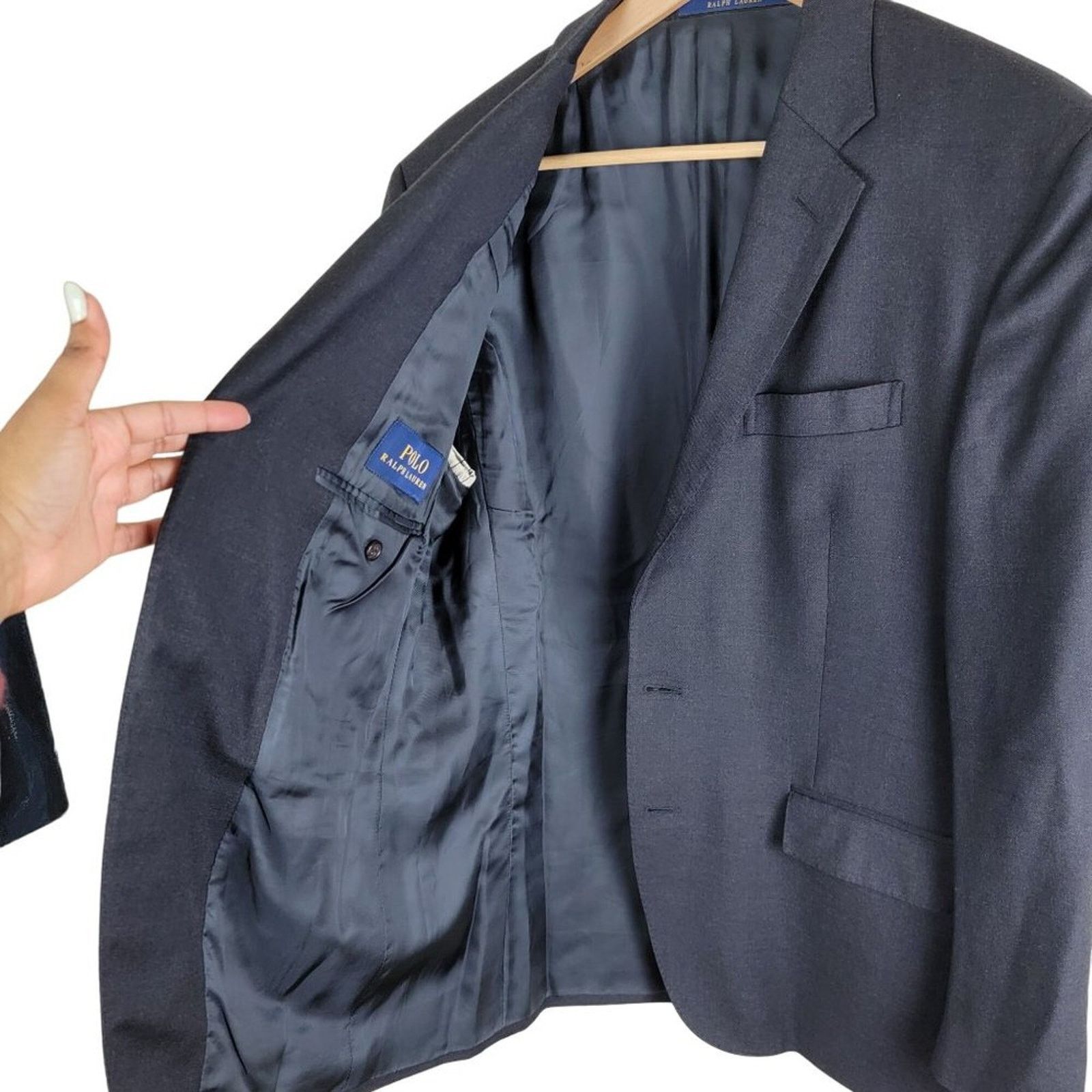 Polo Ralph Lauren Polo Ralph Lauren Mens Tweed Wool Blazer Sport Coat size 42S Size 42S - 3 Thumbnail