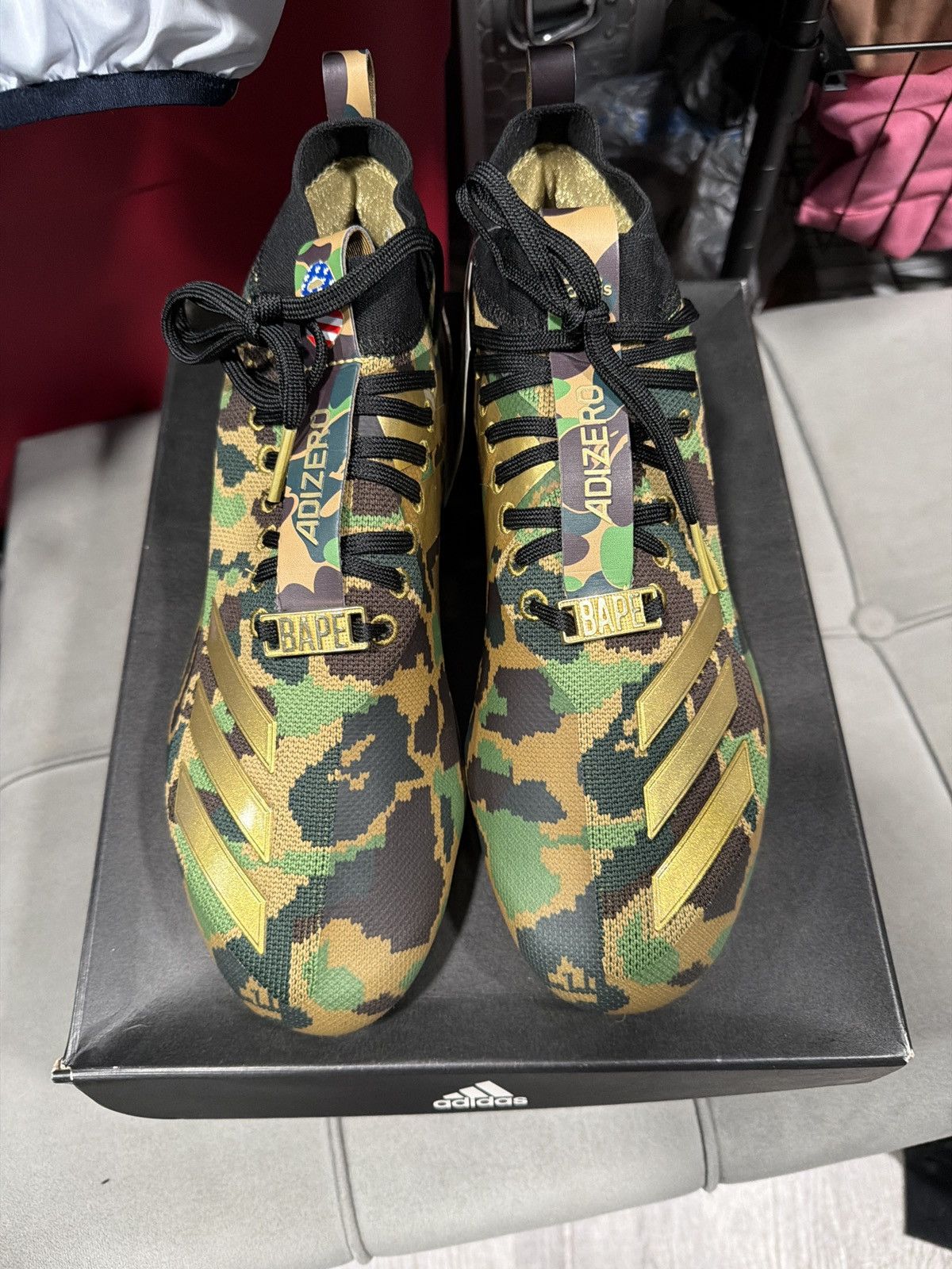 Adidas × Bape Adizero bape cleats Size US 9.5 / EU 42-43 - 1 Thumbnail
