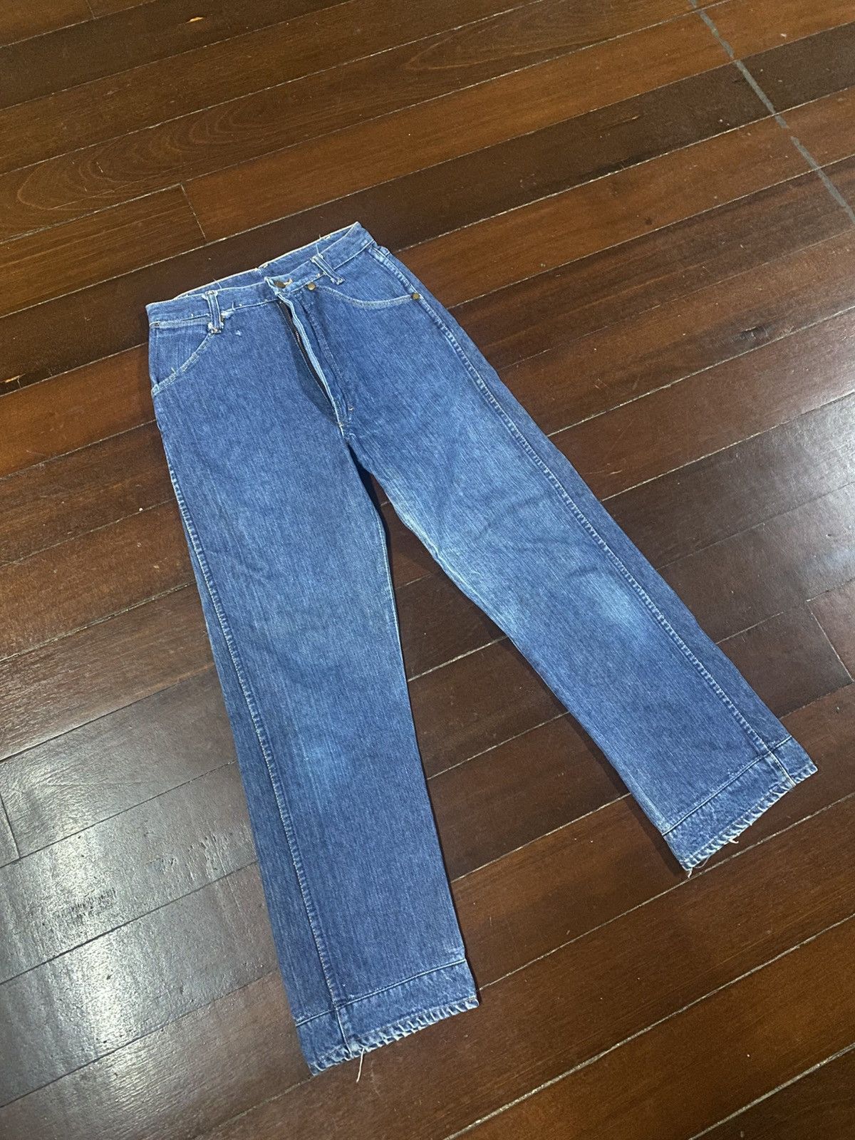 Vintage Vintage 40s 50’s Wrangler distressed rework Denim Pants Size US 28 / EU 44 - 2 Thumbnail