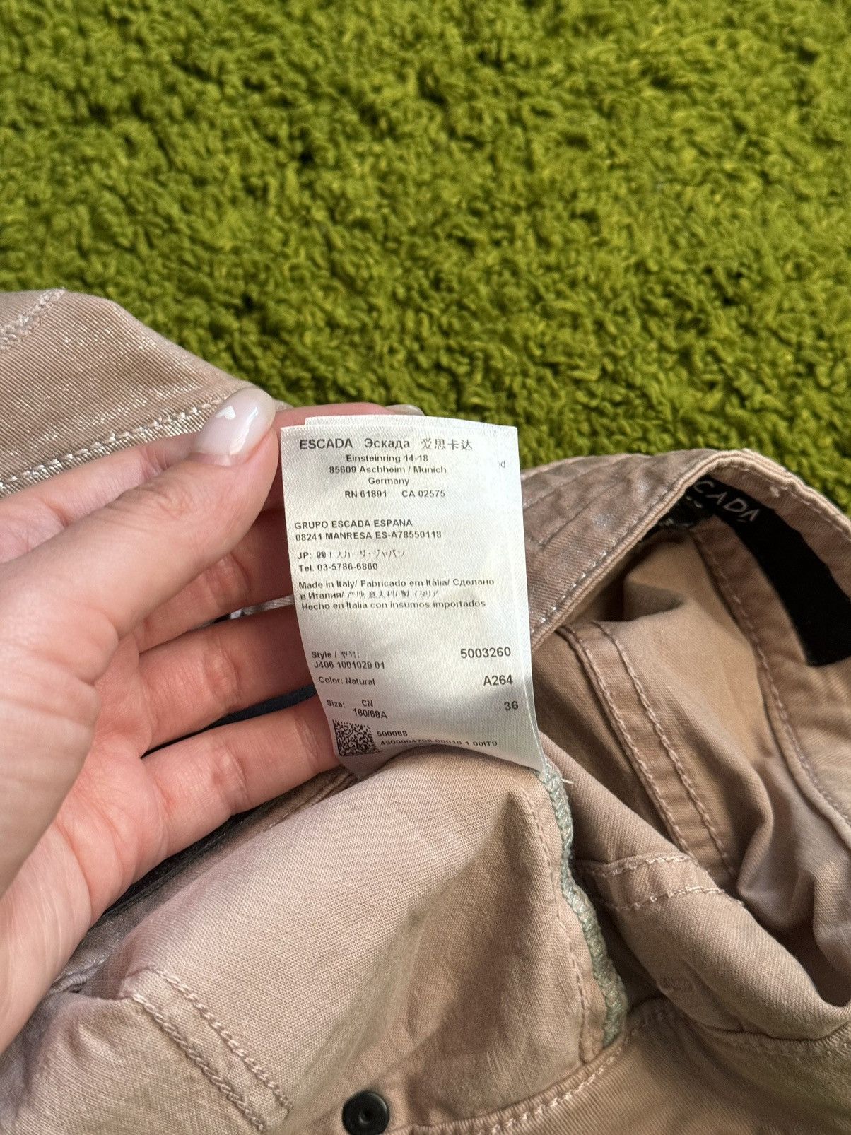 Designer × Escada × Escada Sport Escada luster silver waxed pants Size 26" / US 2 / IT 38 - 8 Thumbnail