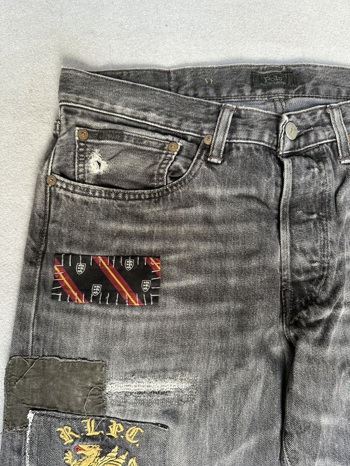 Polo Ralph Lauren Polo Ralph Lauren Patchwork Distressed Denim Size US 32 / EU 48 - 9 Thumbnail