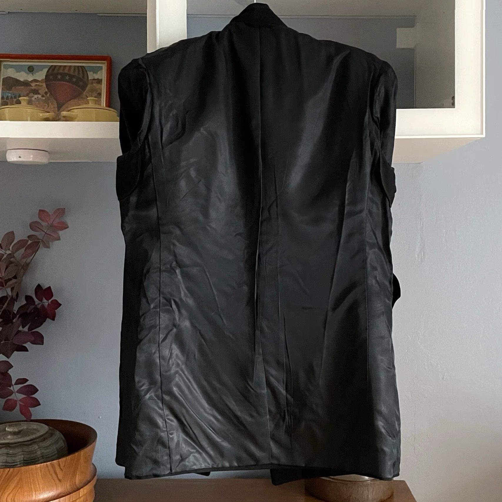 Vintage VINTAGE US Navy Peacoat Wool Black 37R Navy Golden Buttons Men Coat Overcoat Pockets Nautical Military USA Size US XXS / EU 40 - 5 Thumbnail