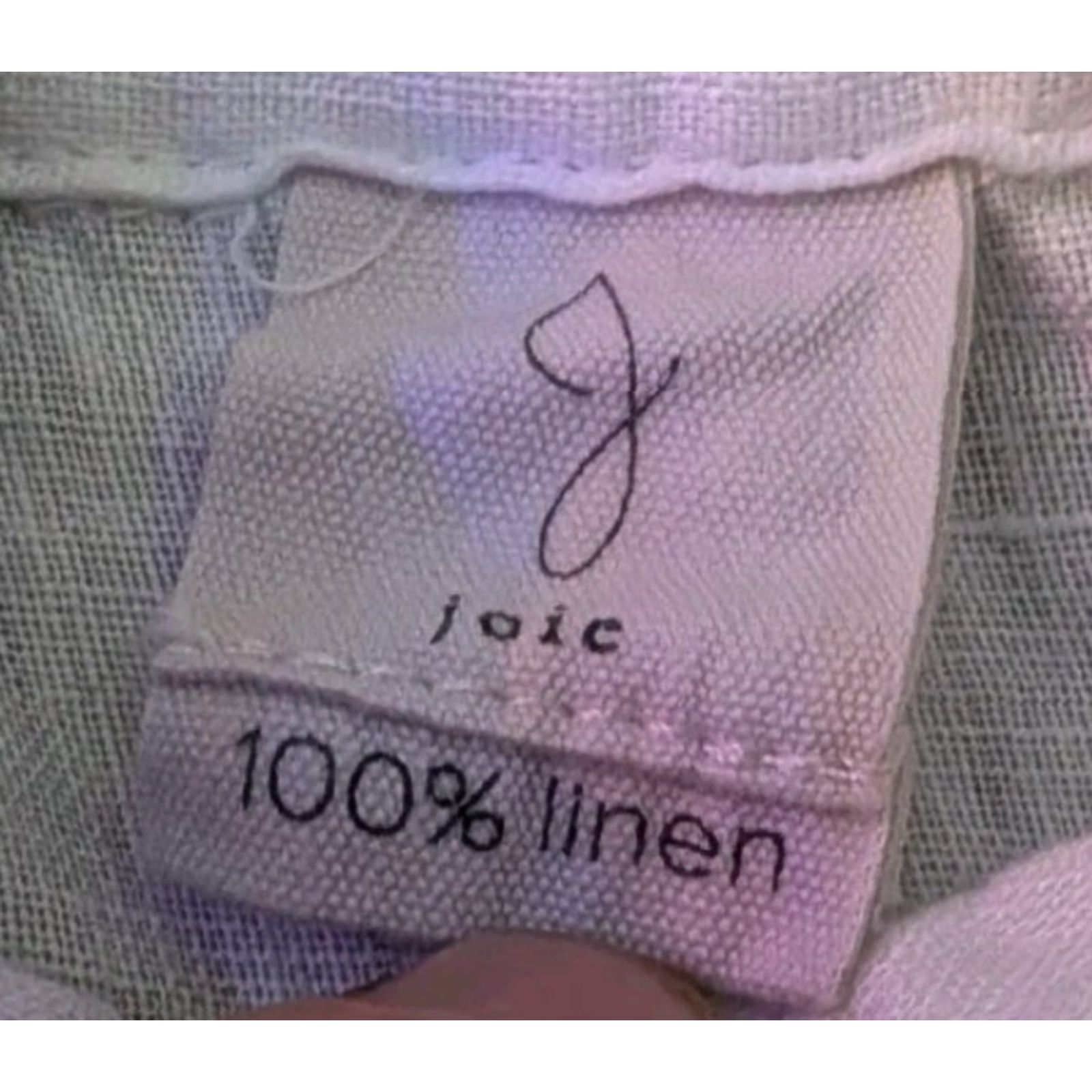 Joie Joie 100% Linen Button Down Blouse Shirt White Long Sleeve Size Large EUC Size L / US 10 / IT 46 - 6 Thumbnail