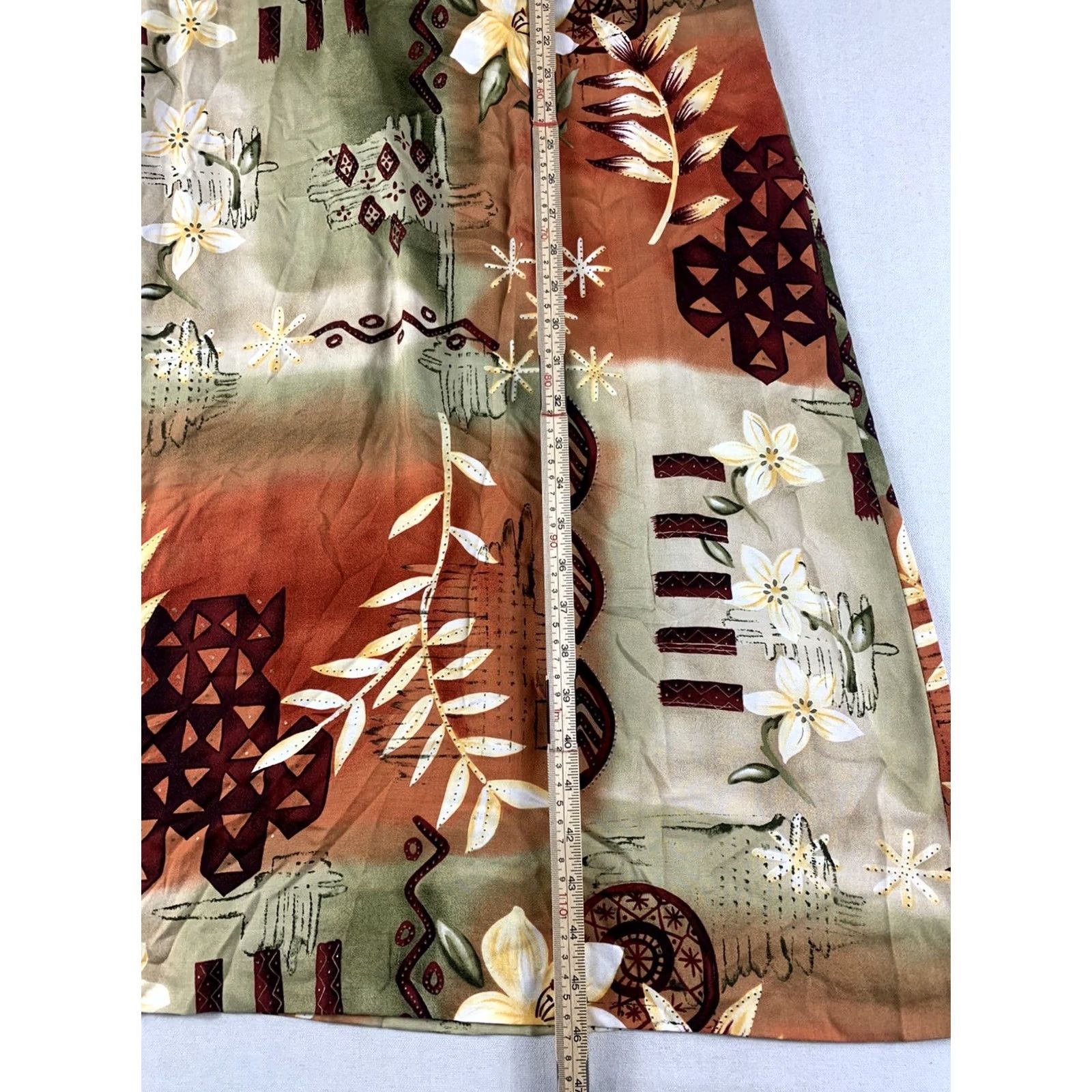 Vintage TEDDI DRESS PETITE WOMENS PM BROWN ORANGE FLORAL RAYON NWT Size M / US 6-8 / IT 42-44 - 5 Thumbnail