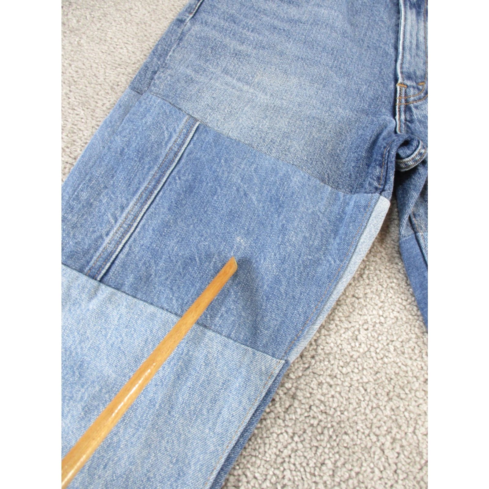 Levi's Levis 517 Jeans Womens 26 Cropped Bootcut Light Wash Patchwork Denim Orange Tab* Size 26" / US 2 / IT 38 - 2 Thumbnail