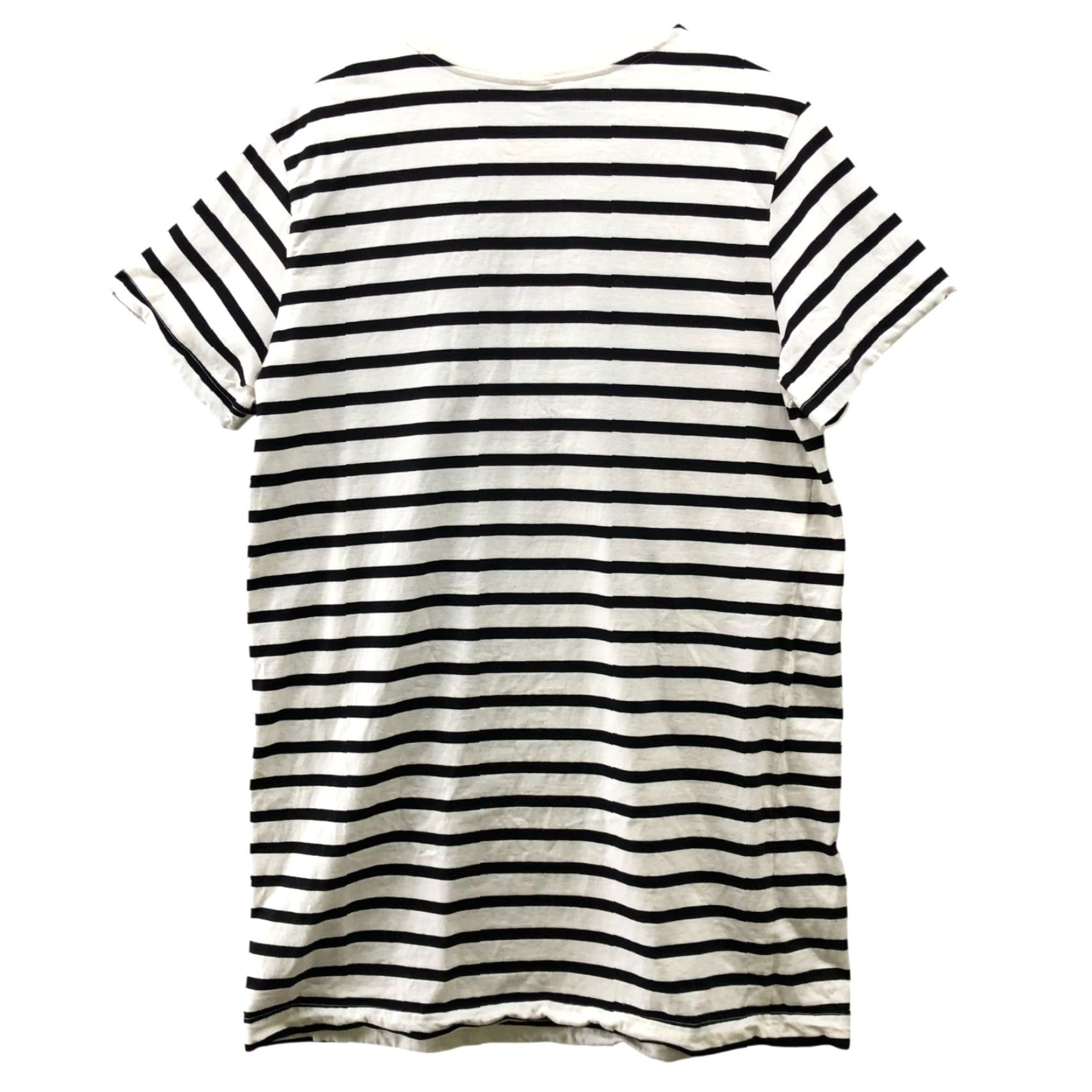H&M H&M Shirt Dress Womens M Black White Striped Short Sleeve Mini Tunic Dress Womens M Black White Striped Short Sleeve Knit Cotton Crew Neck Size M / US 6-8 / IT 42-44 - 2 Thumbnail
