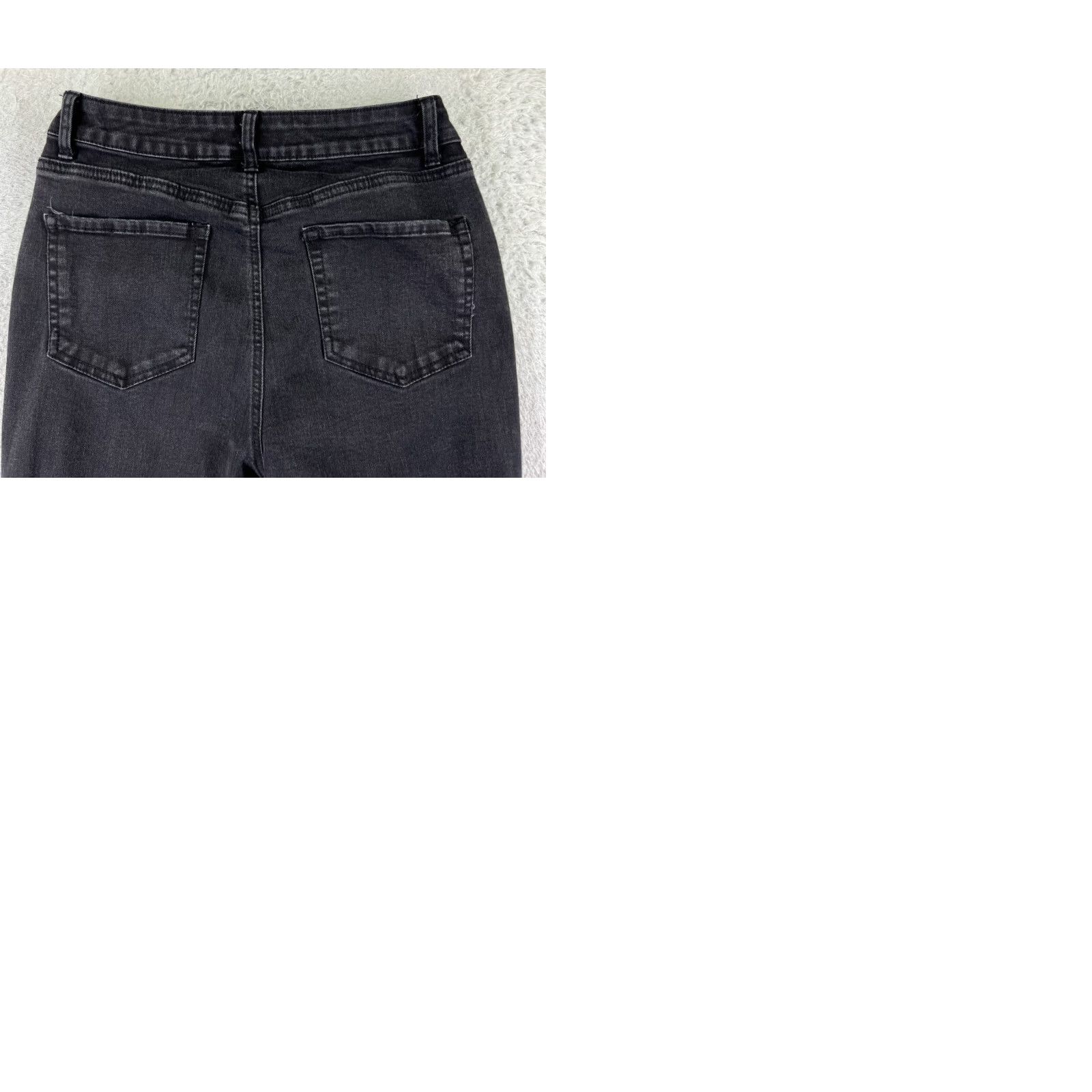 Vintage Wax Jeans PANTS Women 26x30 Black Denim High Rise Flared Distressed Cotton Blend Stretch 5-Pocket Design Regular Fit 30 in Inseam Denim Jeans Women's Size 26" / US 2 / IT 38 - 10 Thumbnail