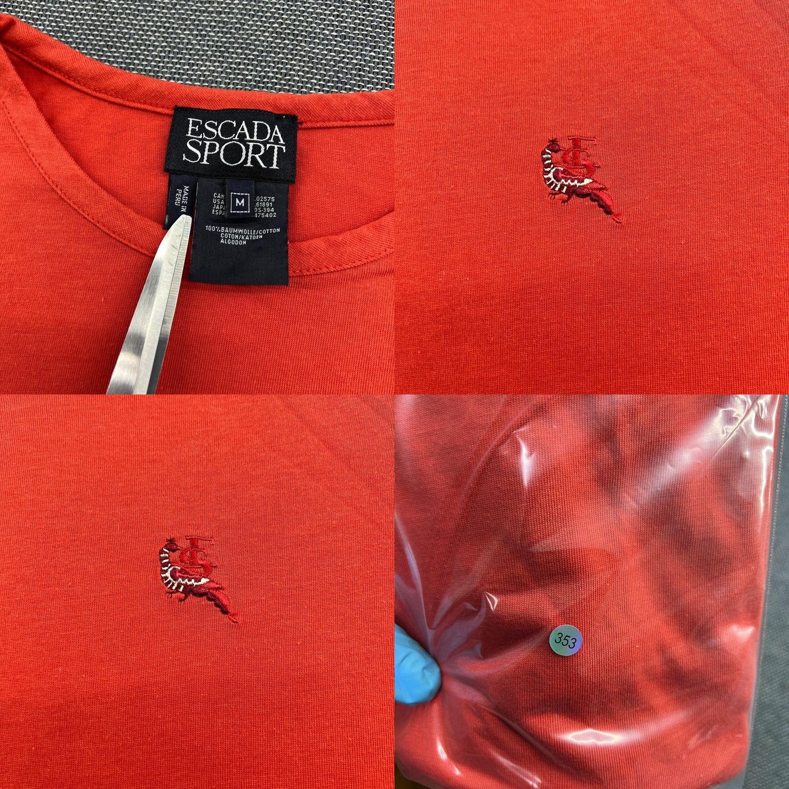 Escada ESCADA Sport Womens Shirt Medium Orange Short Sleeves Cotton Canvas T-Shirt Women Shirt Moisture Wicking Ladies Size M / US 6-8 / IT 42-44 - 9 Thumbnail