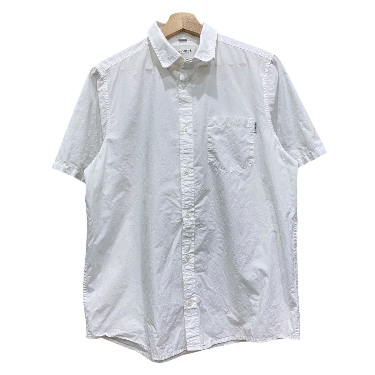 Carhartt Wip CARHARTT WIP White S/S Wesley Shirt - 100% Cotton Workwear Size US L / EU 52-54 / 3 - 1 Thumbnail