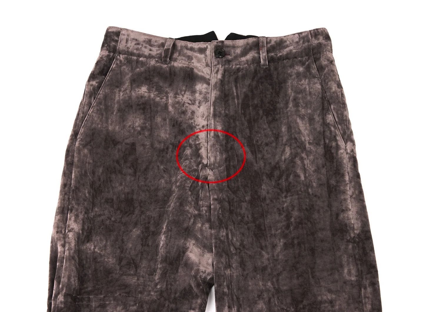 Yohji Yamamoto Yohji Yamamoto Crush Velvet Tapered Pants Size US 30 / EU 46 - 2 Thumbnail