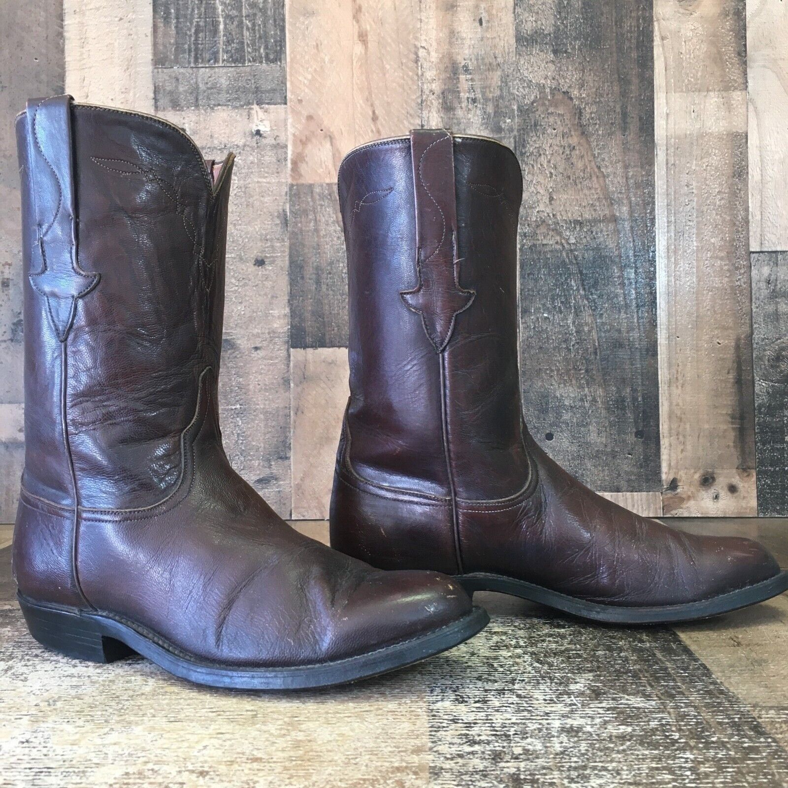 Lucchese Lucchese P0468 Vintage Roper Brown Cowboy Boots Mens 7.5 E Size US 7.5 / EU 40-41 - 1 Thumbnail