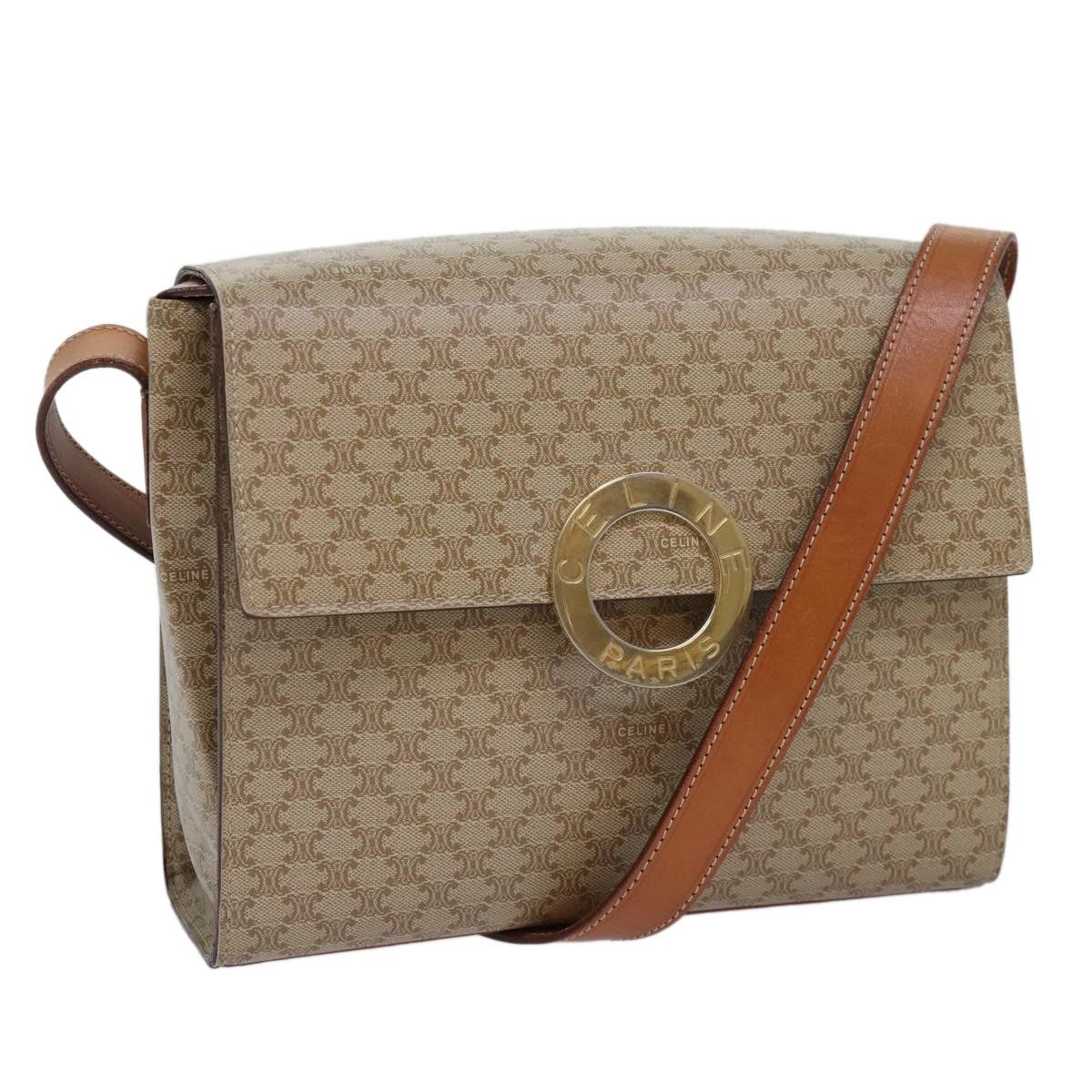 Celine CELINE Macadam Canvas Shoulder Bag Beige Size ONE SIZE - 1 Thumbnail