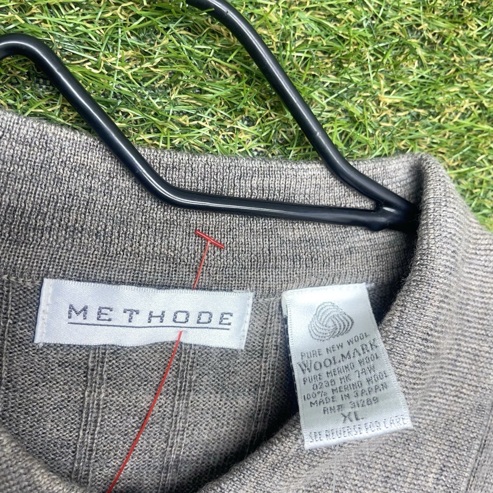 Vintage VINTAGE Methode Merino Wool Sweater Mens XL Grey Lightweight Collared NWT Pullover Size US XL / EU 56 / 4 - 6 Thumbnail