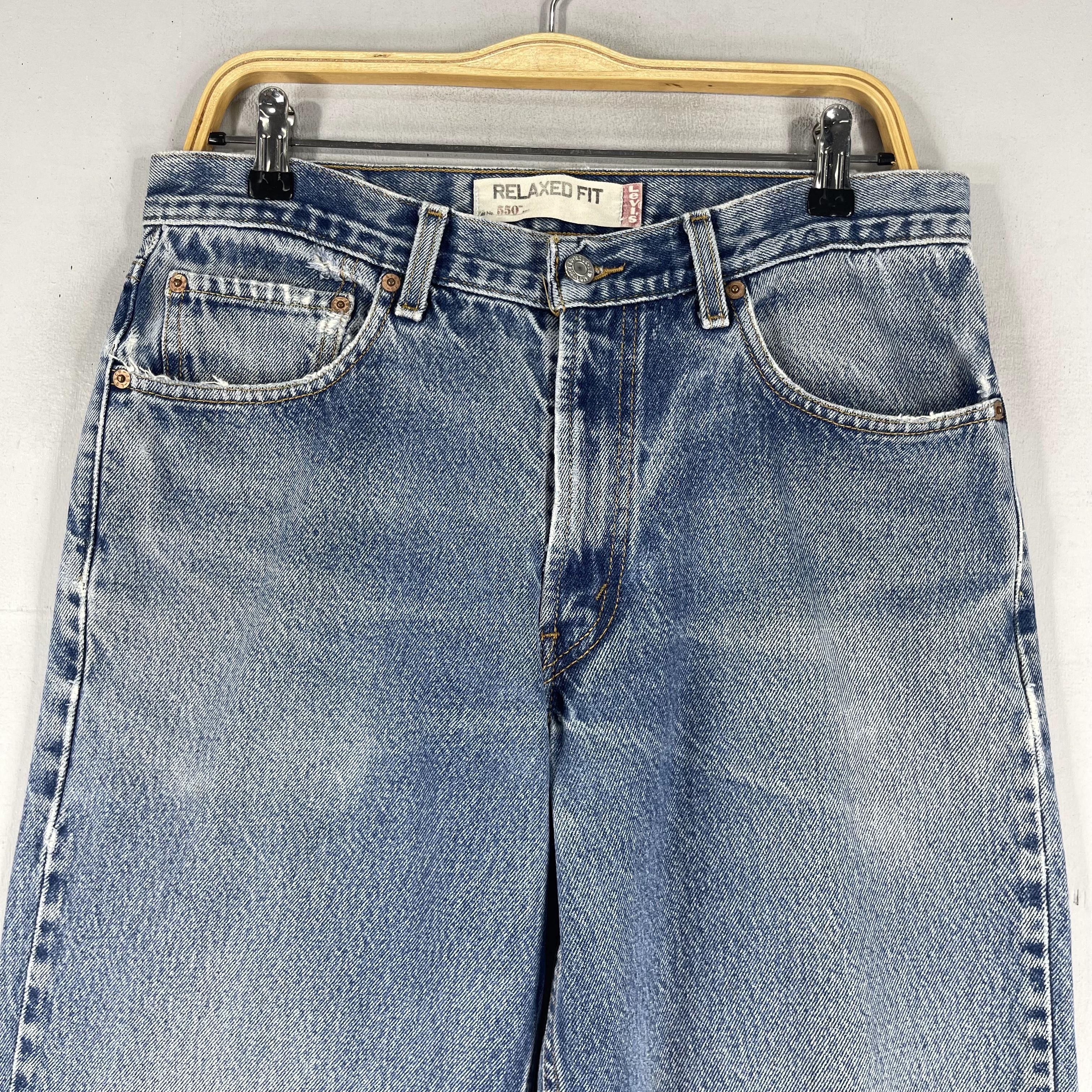 Levi's × Vintage Size 32 Vintage Levis 550 Distressed Medium Washed Jeans Size US 32 / EU 48 - 2 Thumbnail