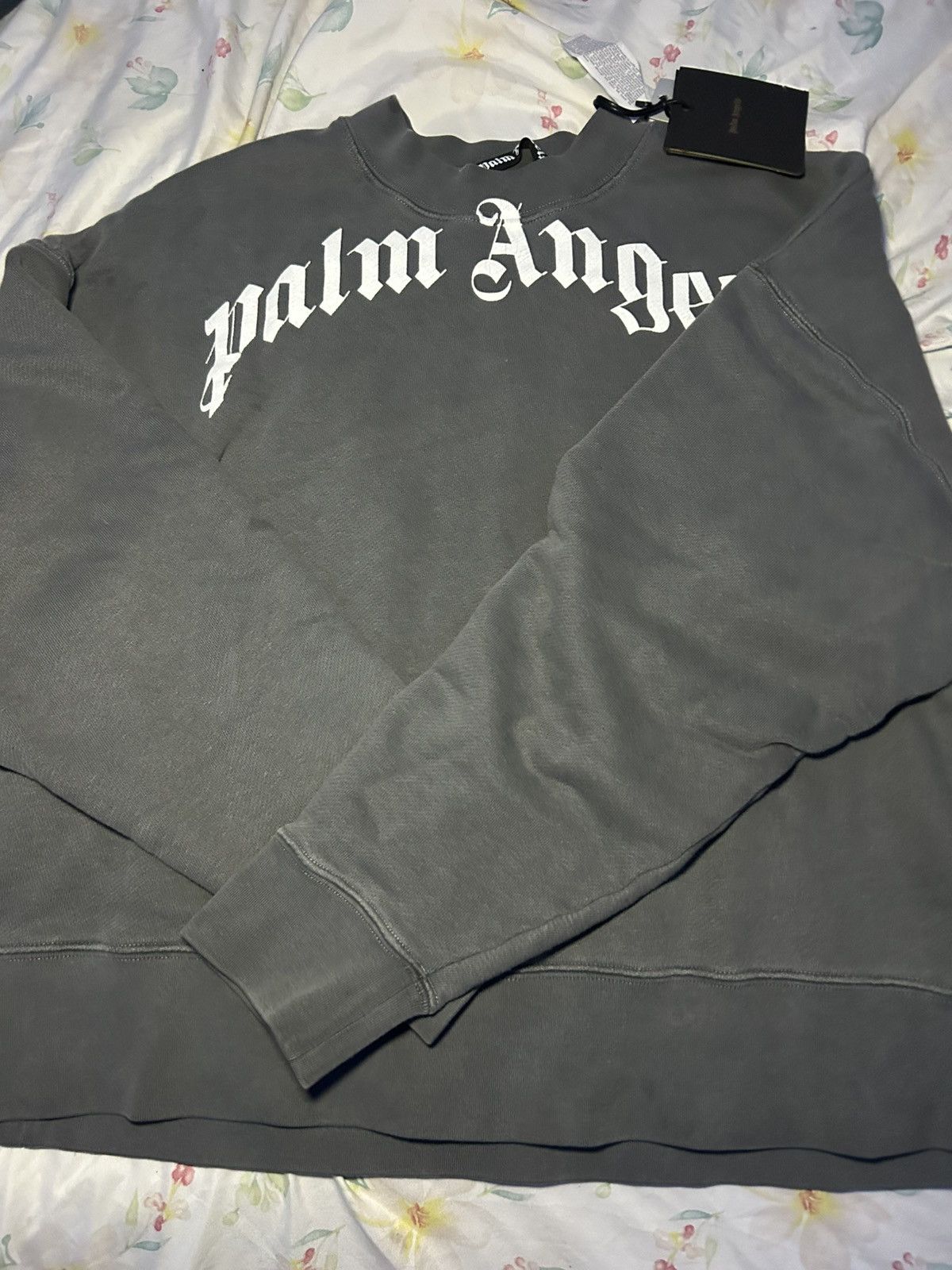 Palm Angels Palm Angels GD Curved Logo Crew Gray Size US S / EU 44-46 / 1 - 1 Thumbnail