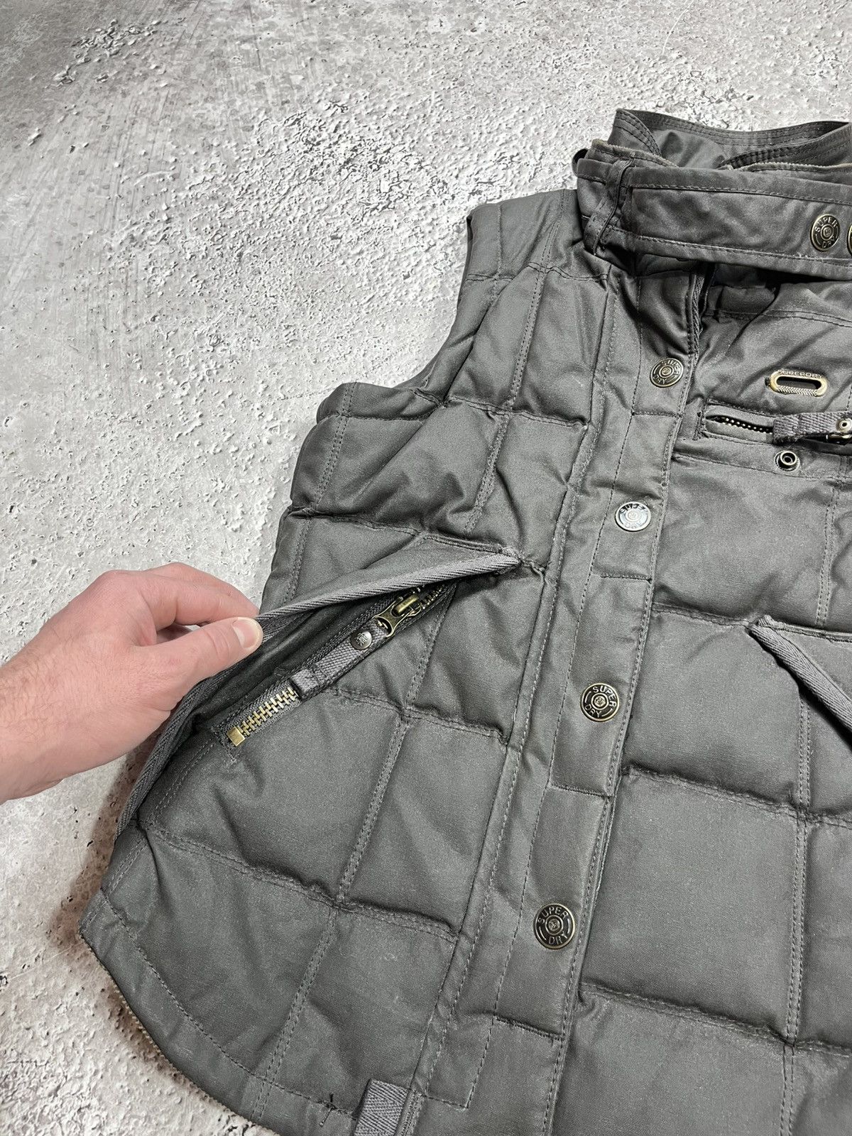 Superdry Superdry Womens Padded Vest Grey Motorcycle Style Size XS / US 0-2 / IT 36-38 - 4 Thumbnail