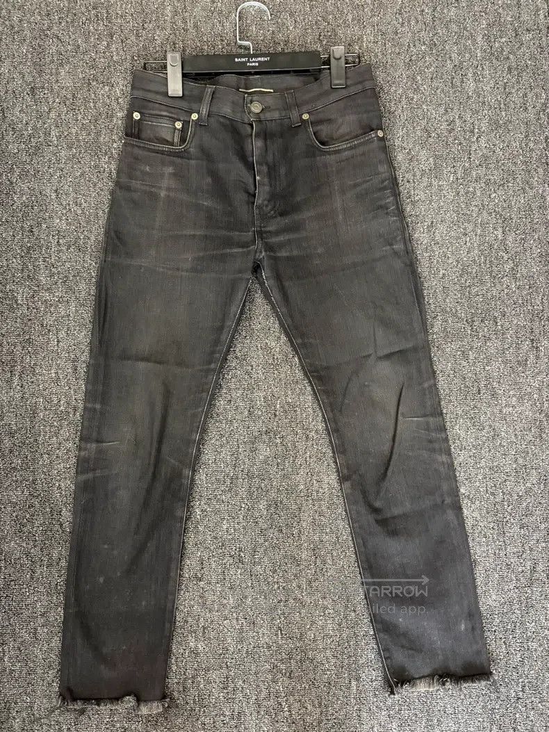 Saint Laurent Paris Saint Laurent Paris Frayed Hem Pants Size US 29 - 1 Thumbnail