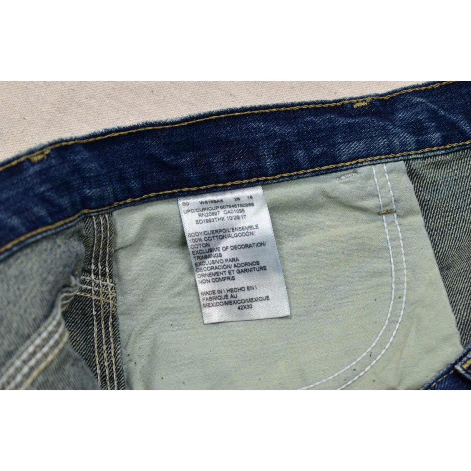Dickies Dickies Jeans Blue Denim 42x30 Relaxed Fit Carpenter 5-Pocket Workwear Mens Straight Denim Cotton Zip Button Logo Vintage No Size US 42 / EU 58 - 6 Thumbnail