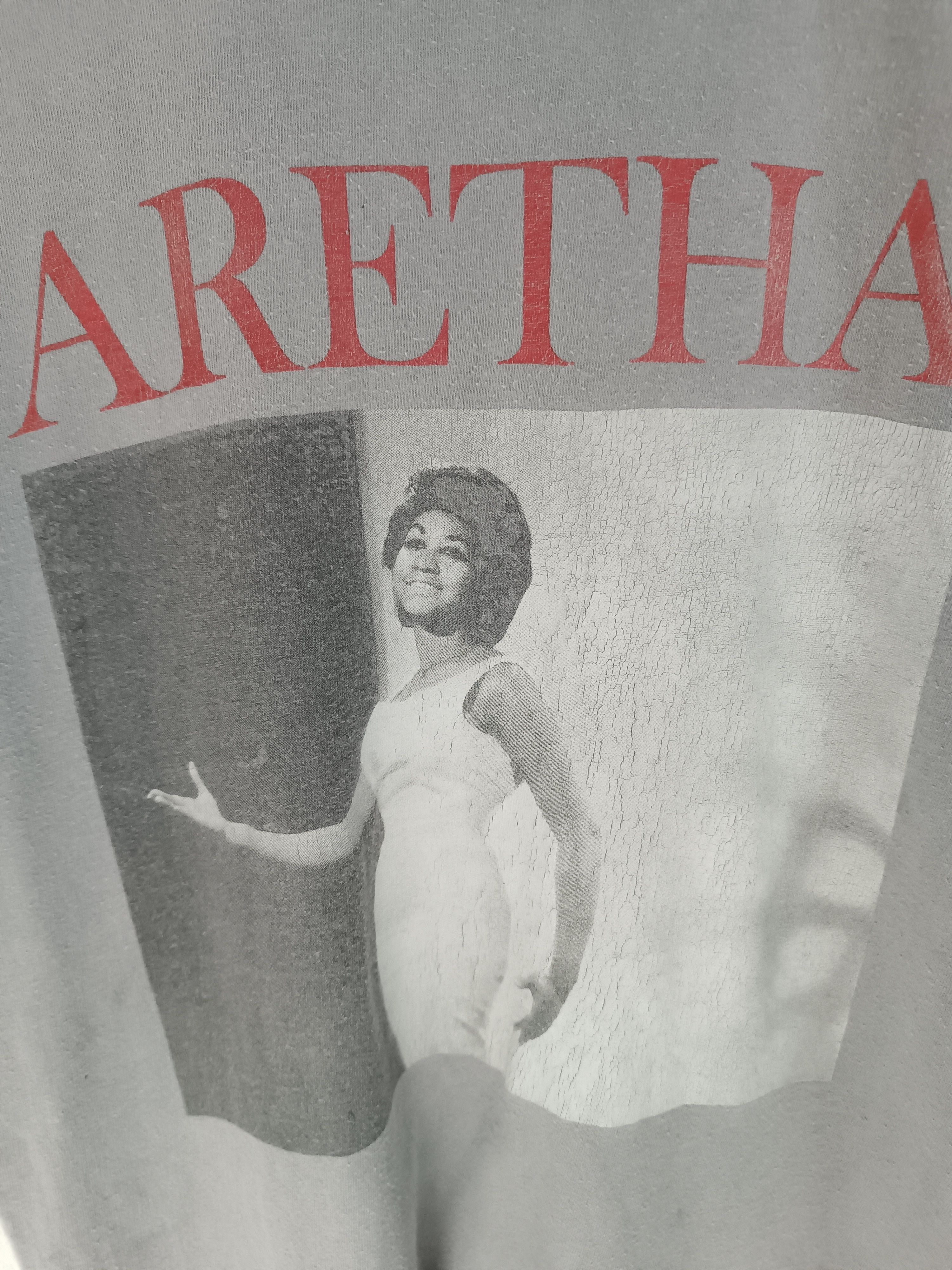 Rap Tees THRASHED FADED VINTAGE ARETHA FRANKLIN whitney stevie gaye Size US M / EU 48-50 / 2 - 10 Thumbnail