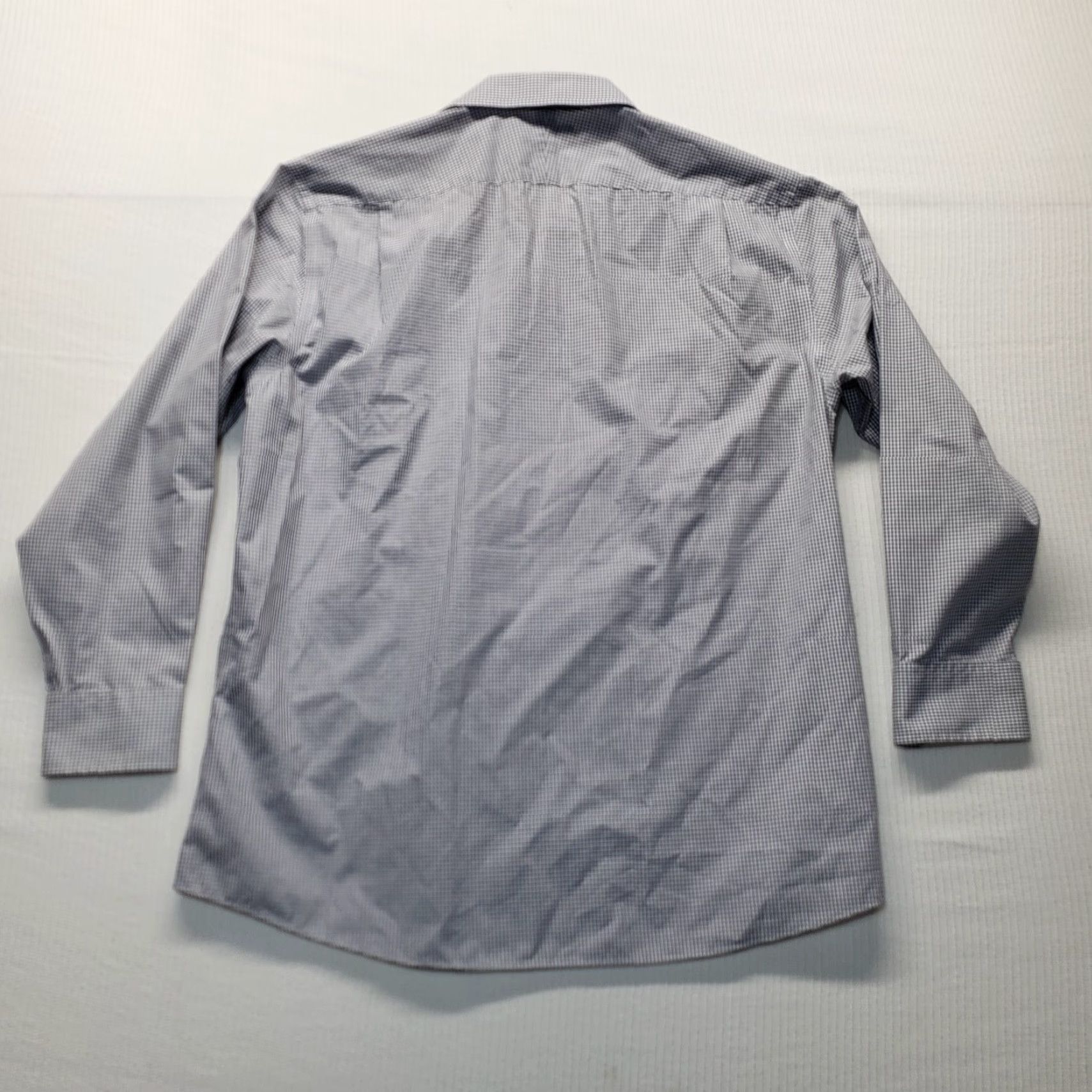 Vintage Structure Gray Modern Fit Dress Shirt Long Sleeve Adult Men's Large Size 42R - 8 Thumbnail