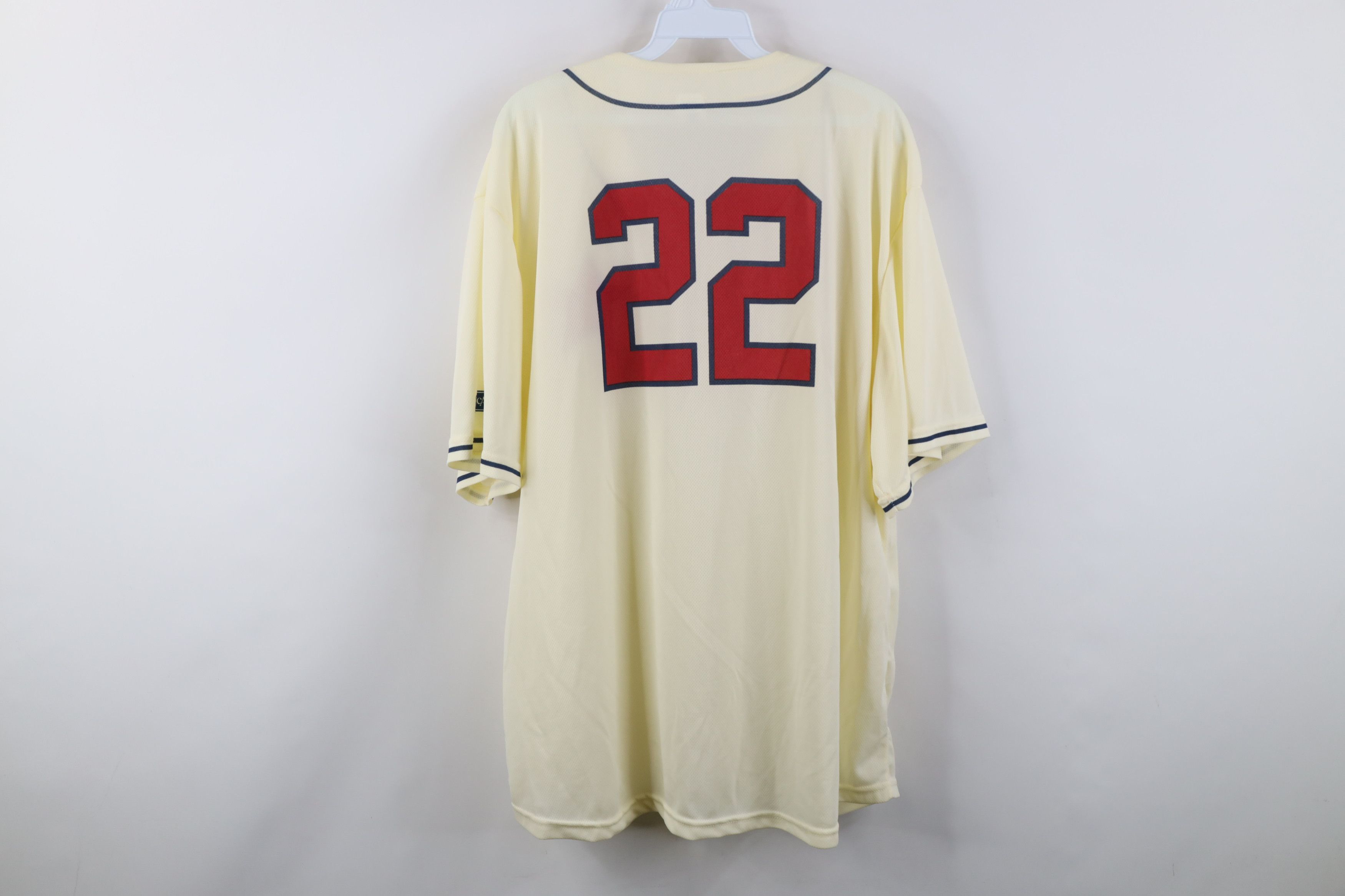 Vintage Vintage Y2K Negro League Detroit Stars Baseball Jersey Cream Size US XXL / EU 58 / 5 - 11 Thumbnail
