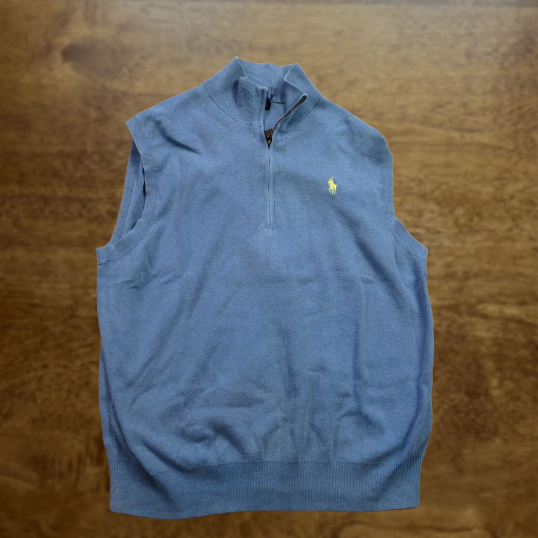 Polo Ralph Lauren VINTAGE Polo Ralph Lauren Shirt Womens Small Sleeveless Crew Neck Pullover 1/4 Zip Blue Size S / US 4 / IT 40 - 1 Thumbnail
