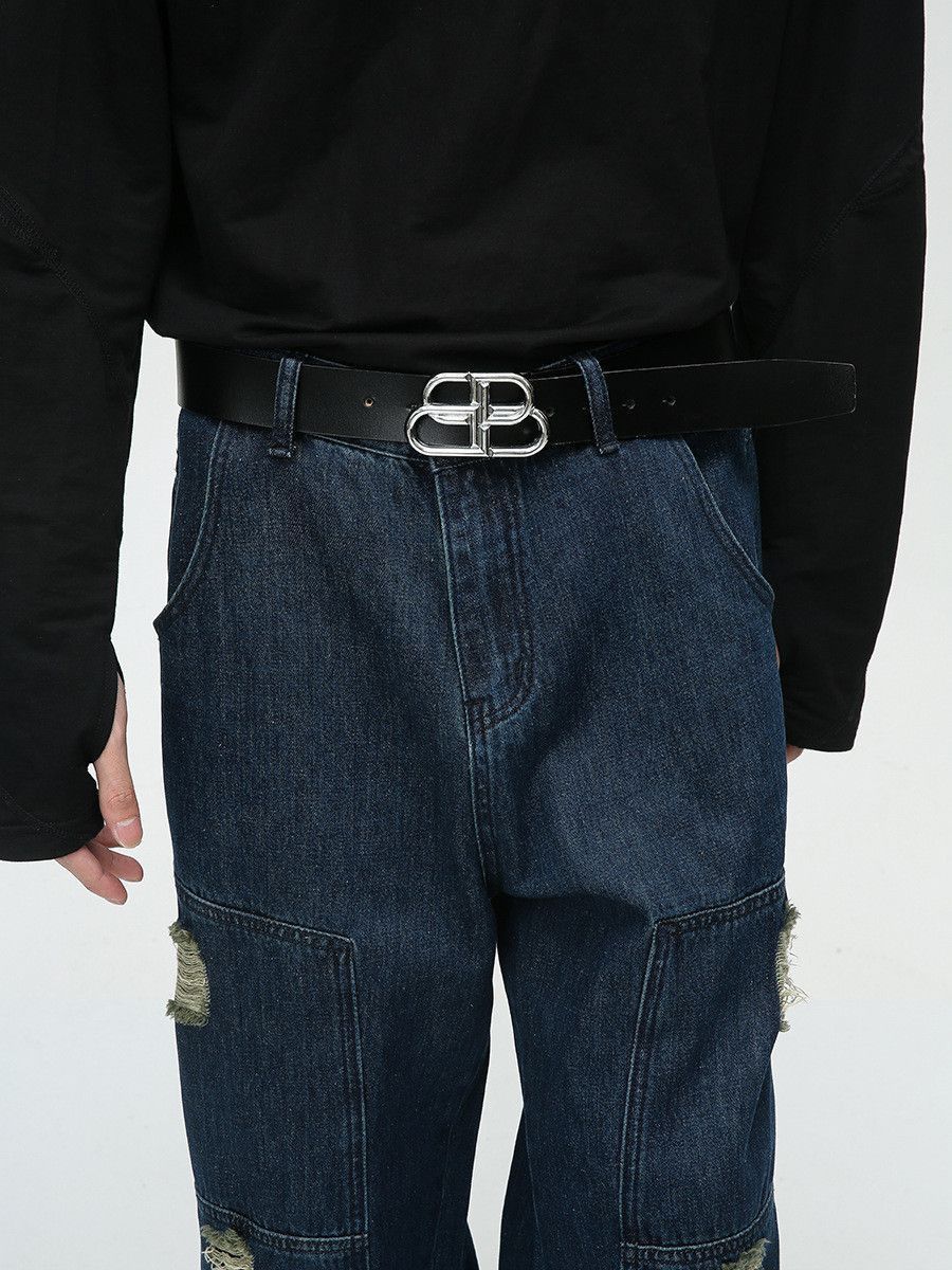 Japanese Brand Retro loose ripped patchwork jeans Size US 32 / EU 48 - 2 Thumbnail