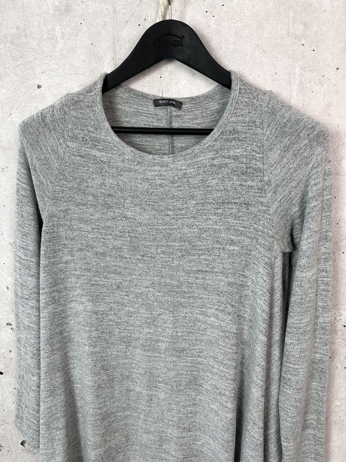 Helmut Lang Helmut Lang Grey Crew Neck Flared Women’s Jumper Size L / US 10 / IT 46 - 2 Thumbnail