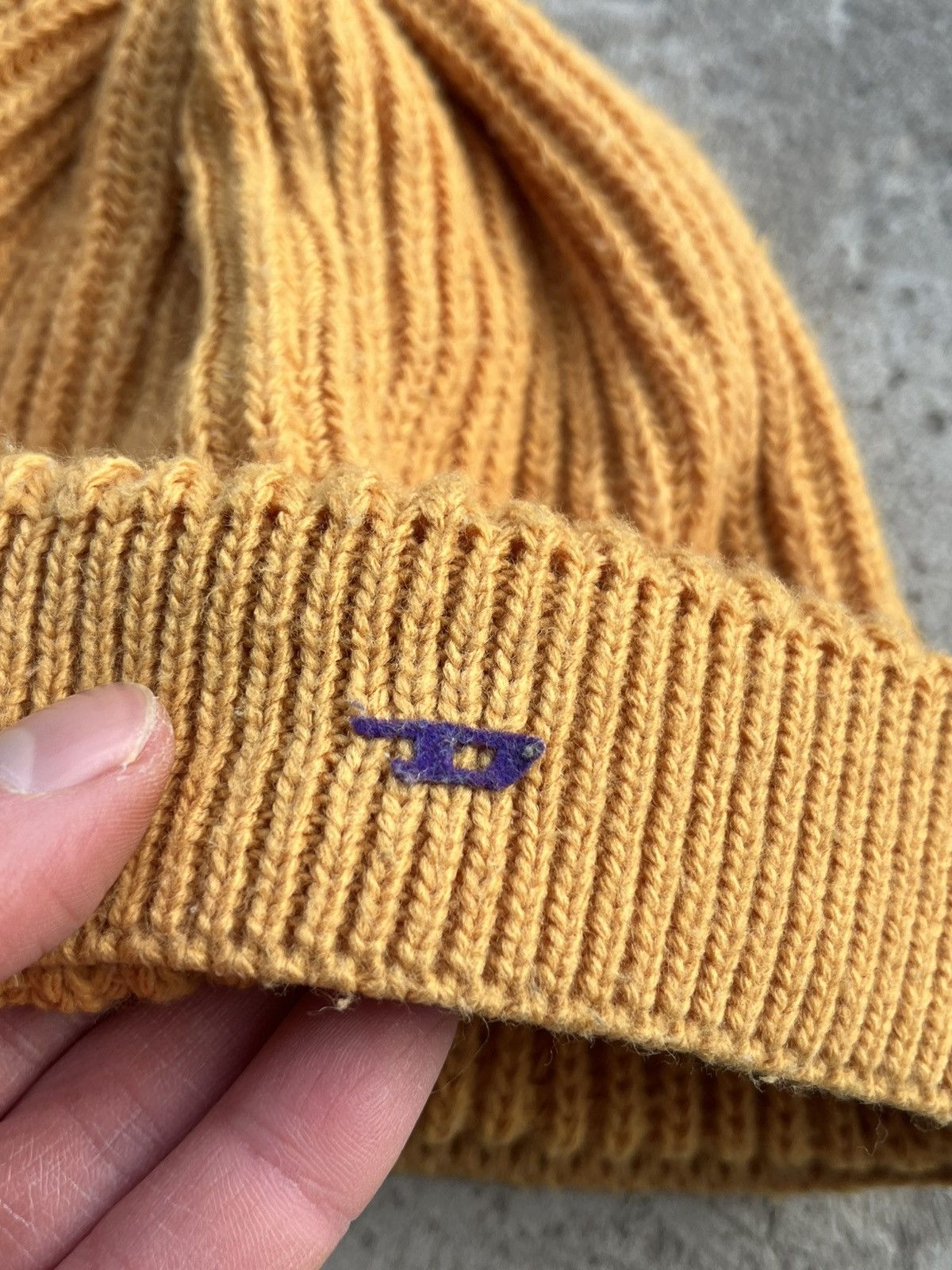 Diesel × Japanese Brand DIESEL Big Logo “D” Knitted Beanie Hat Y2K Japanese Size ONE SIZE - 2 Thumbnail