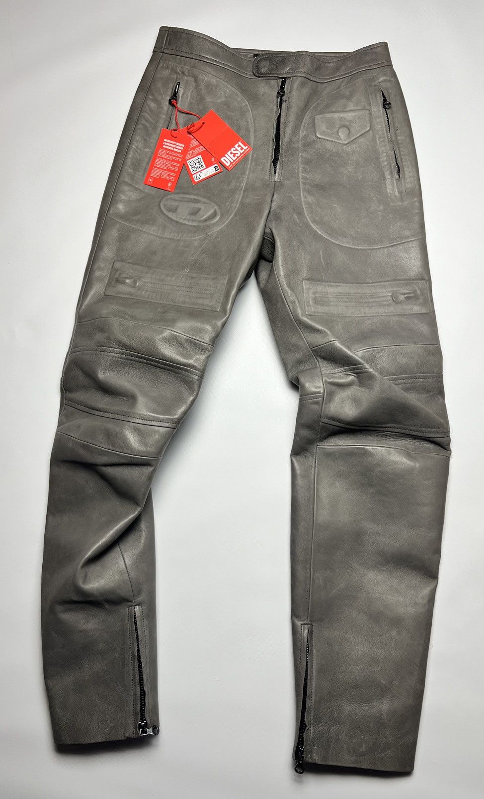 Diesel Leather P-JOSHY Pant with Trompe L' Oeil Effect Size US 31 - 19 Thumbnail