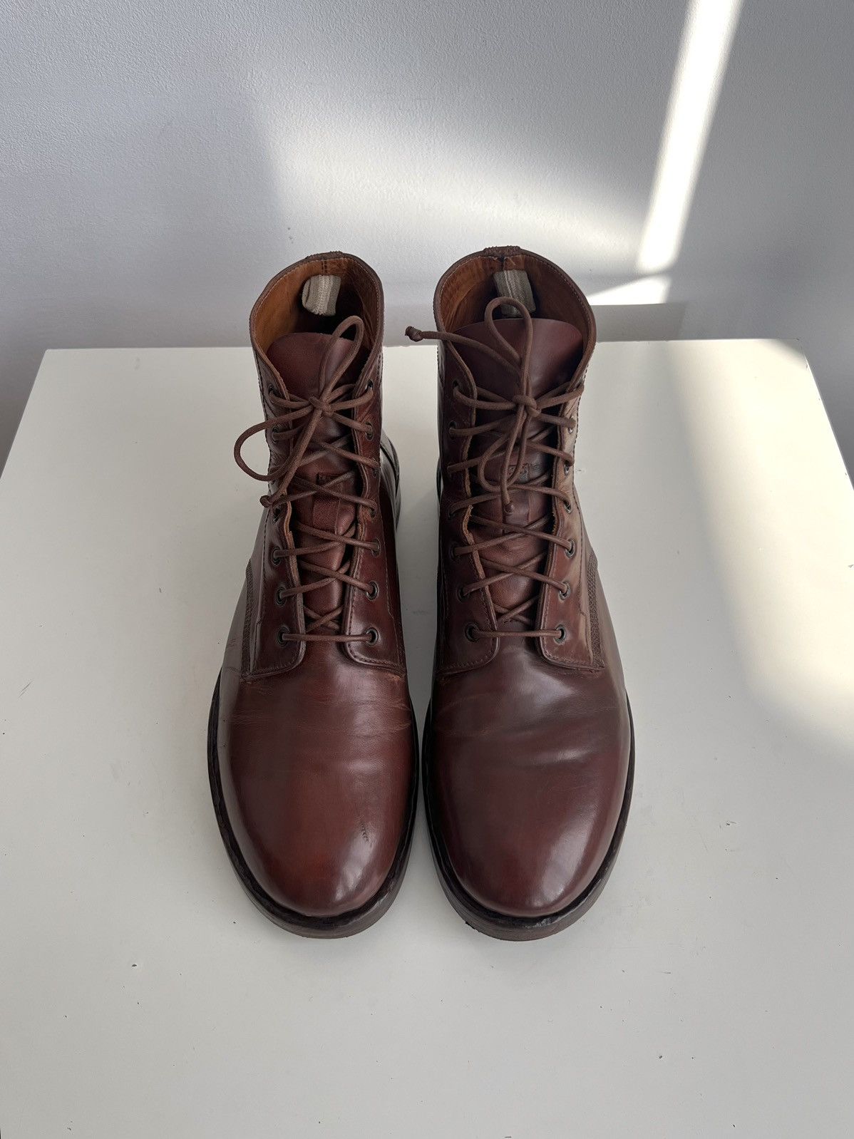 Marsell 🔥Officine Creative Lawry 001 Leather Cognac Boots Size US 11.5 / EU 44-45 - 5 Thumbnail