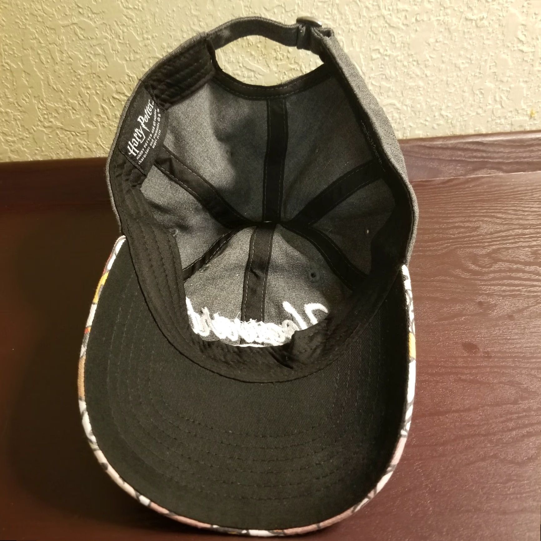 Vintage Licensed Harry Potter Hogwarts Adjustable Dad Cap Hat Adult Mens One Size Gray Cap Size ONE SIZE - 5 Thumbnail