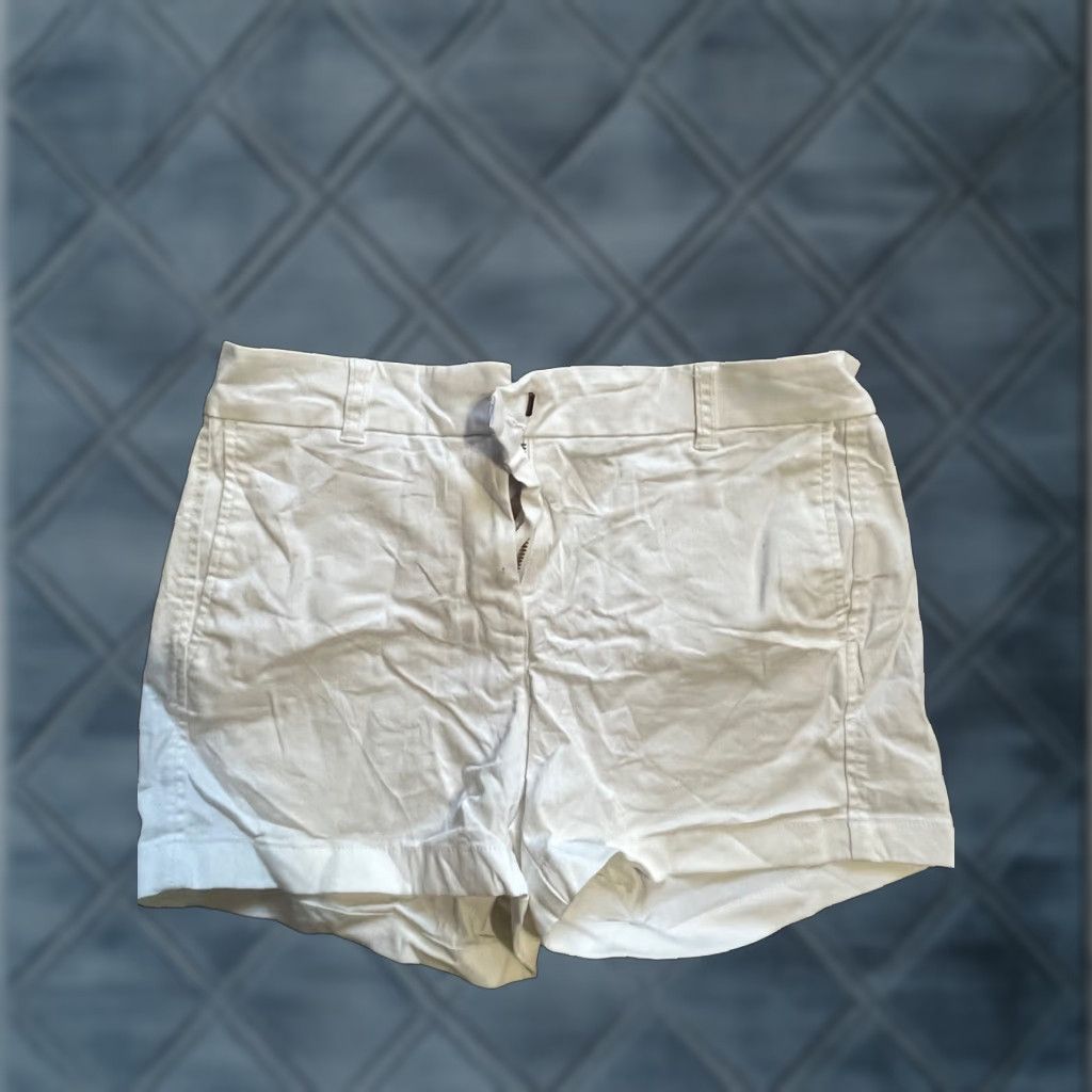 J.Crew J.CREW Shorts Women Size 6 White Cotton Pocket Chino Solid Womens Size 28" / US 6 / IT 42 - 1 Thumbnail