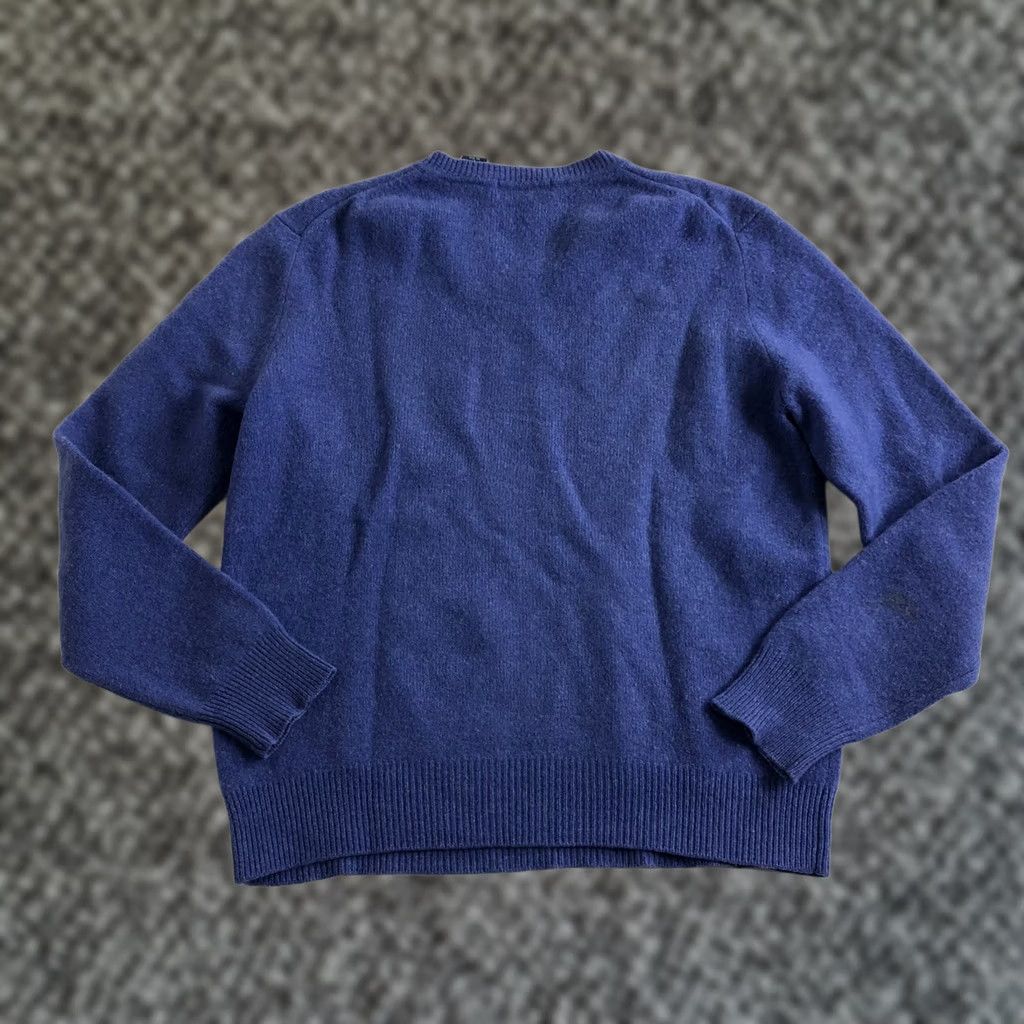 Vintage Grant Thomas Mens Sweater Long Sleeve V-Neck 100% Wool Size L Purple Knit Pullover All Seasons Winter Fall Spring Summer Size US L / EU 52-54 / 3 - 1 Thumbnail