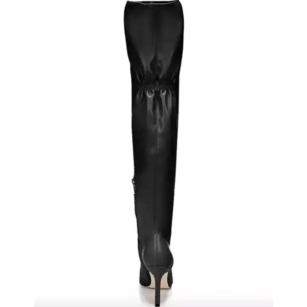 Franco Sarto FRANCO SARTO Size 6 Callie Black Leather Over-The-Knee Boots Size US 6 / IT 36 - 6 Thumbnail