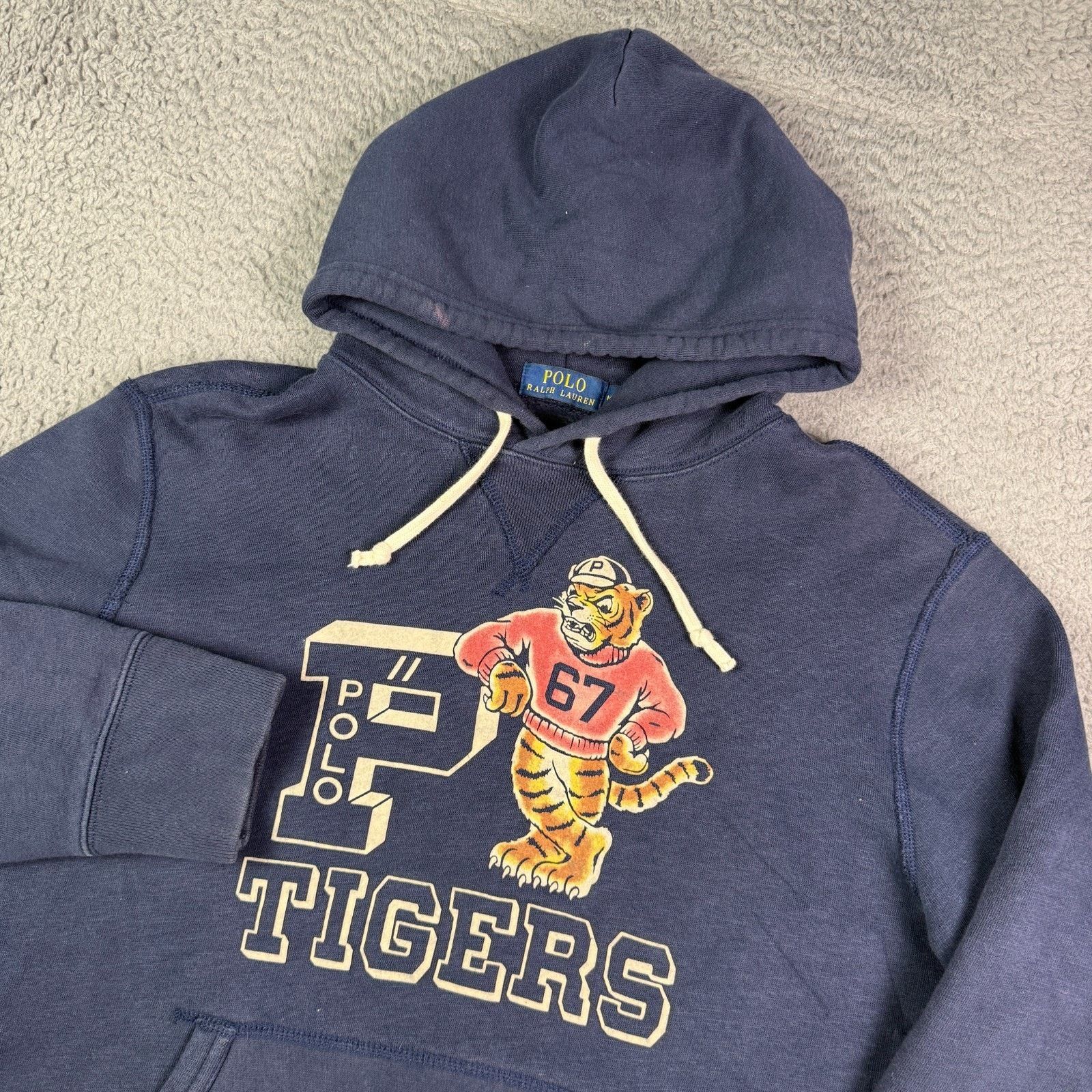 Polo Ralph Lauren Tigers Varsity Hoodie M Flocked Single V