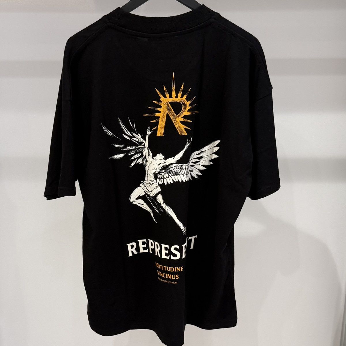 Represent Clo. Represent Men’s Icarus T-Shirt Jet Black Size US L / EU 52-54 / 3 - 3 Thumbnail