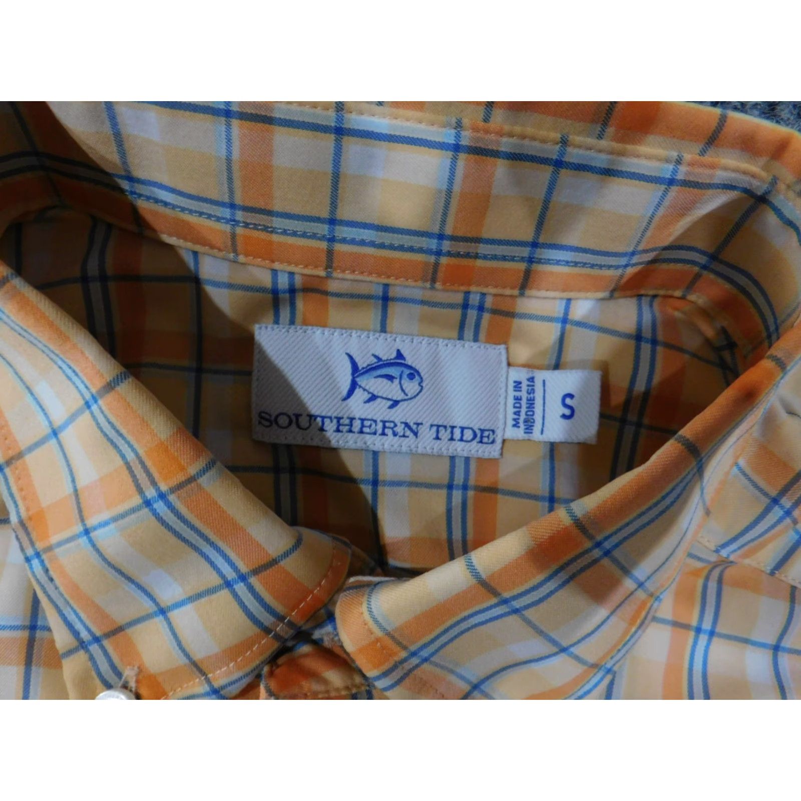 Southern Tide Southern Tide Button Down Shirt Mens Small Orange Plaid Long Sleeve Button-Up Collar-Down Classic Casual Size US S / EU 44-46 / 1 - 6 Thumbnail