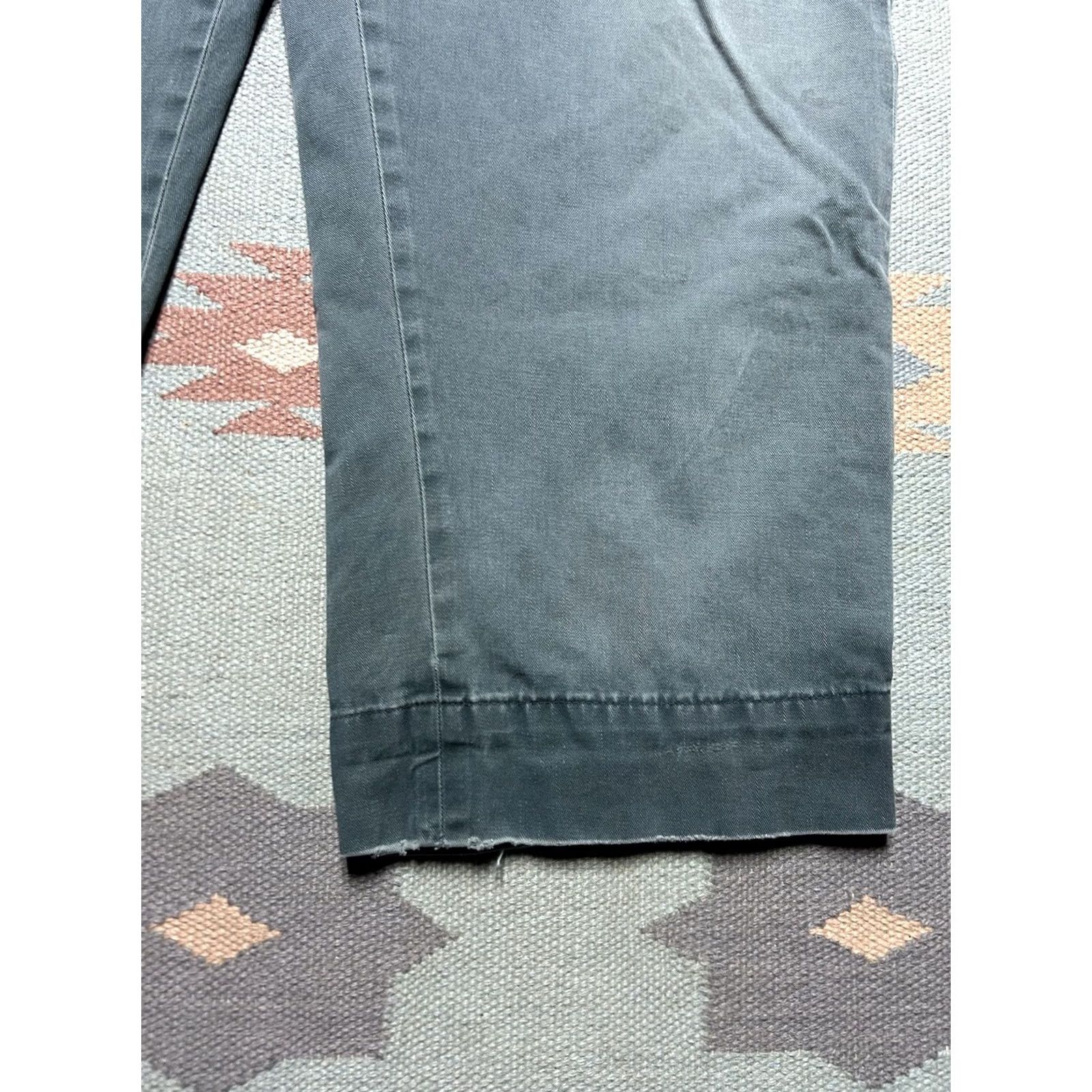 Vintage VINTAGE 1950s Chino Twill Work Pants Sage Green Sail Cloth Talon Zip 40x29 Men Pants Size US 40 / EU 56 - 2 Thumbnail