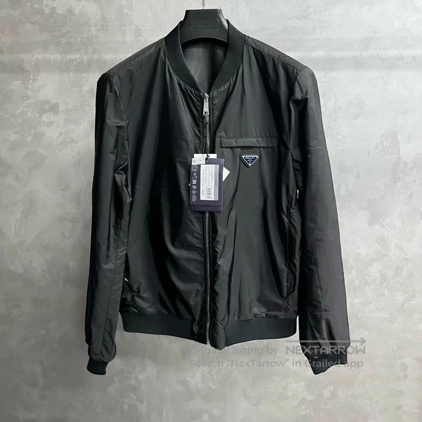 Prada prada nappa leather bomber jacket black. Size US L / EU 52-54 / 3 - 6 Thumbnail
