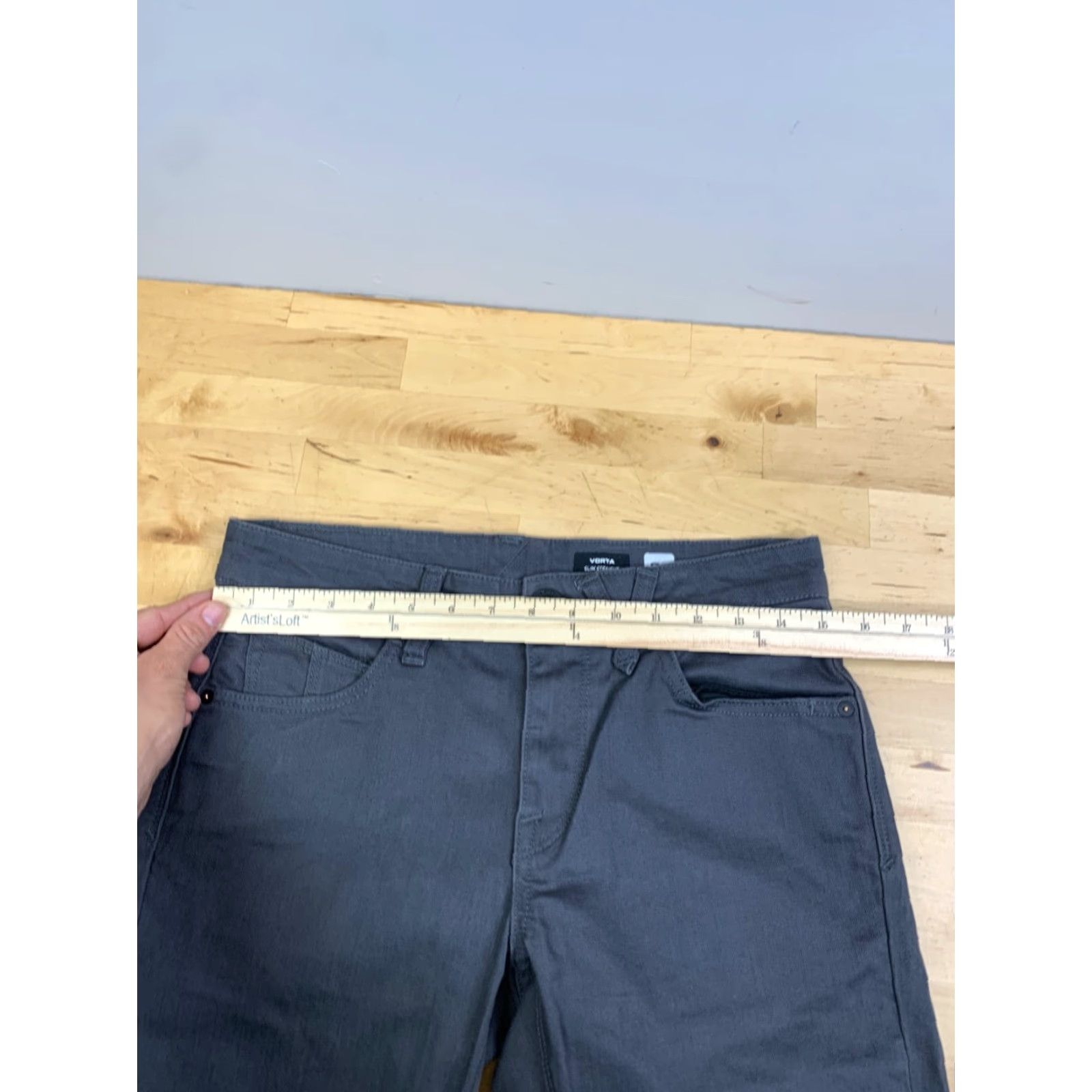 Volcom Volcom Vorta Slim Straight Jeans Mens 29x30 Gray Stretch Skate 12536 Size US 29 - 7 Thumbnail